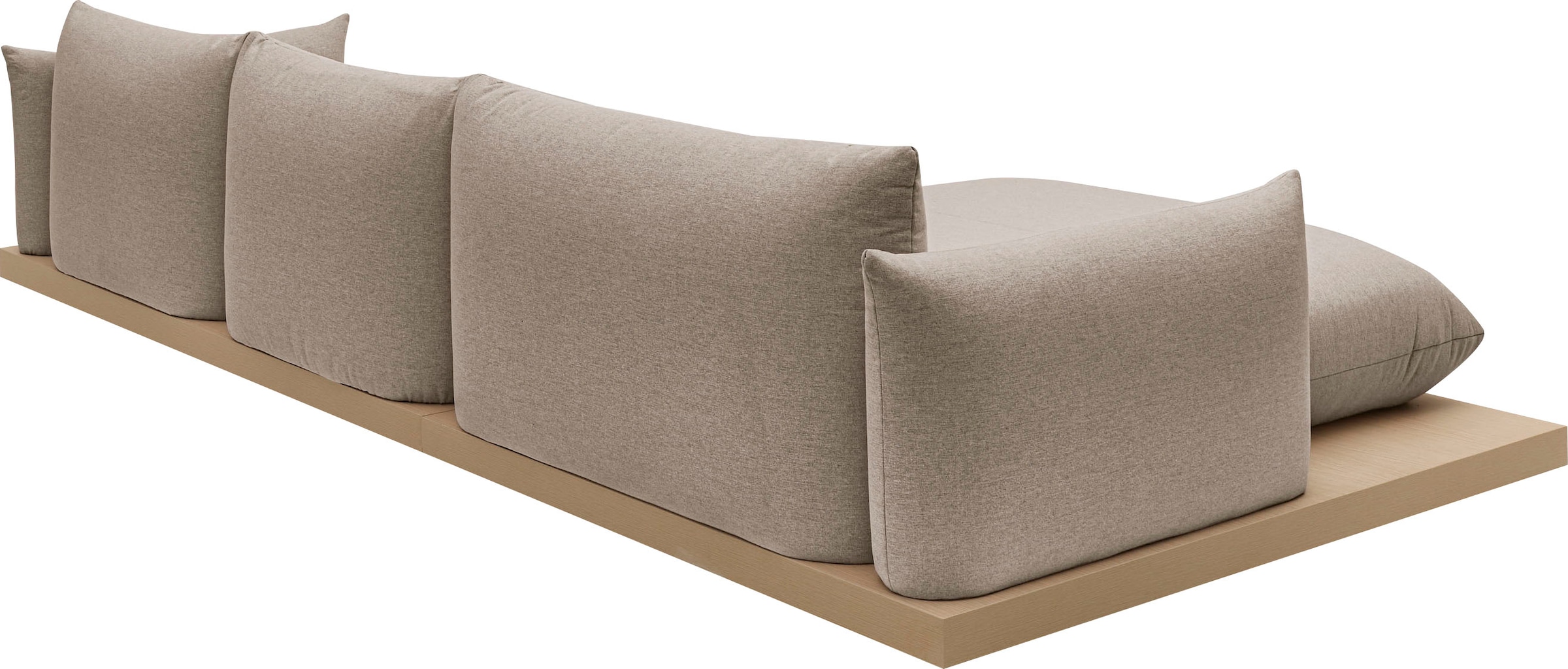 OTTO home Ecksofa »Kalix L-Form, 323 cm - OTTO. Verlässliche Qualität.« Designsofa, auf Holzplateau, Strukturstoff, hoher Sitzkomfort