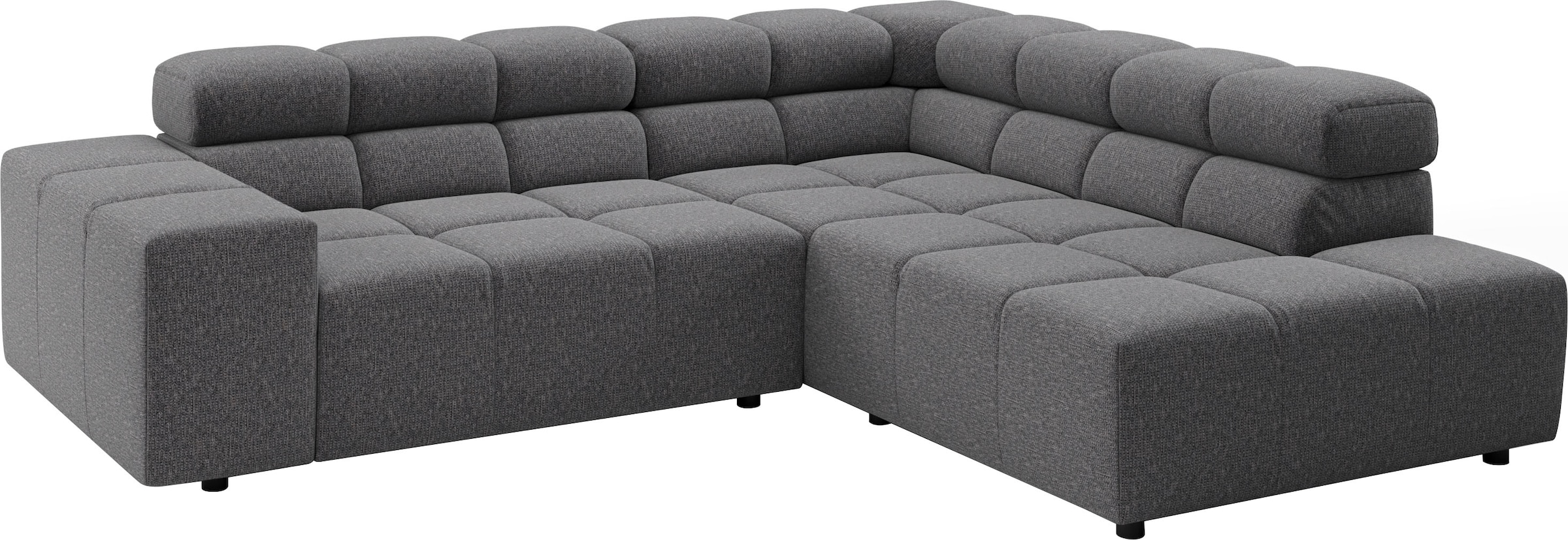 Home affaire Ecksofa »Ancona, Ecksofa,  incl. Kopfteilverstellung, Breite 249 cm, L-Form« wahlweise elektrische Sitztiefenverstellung