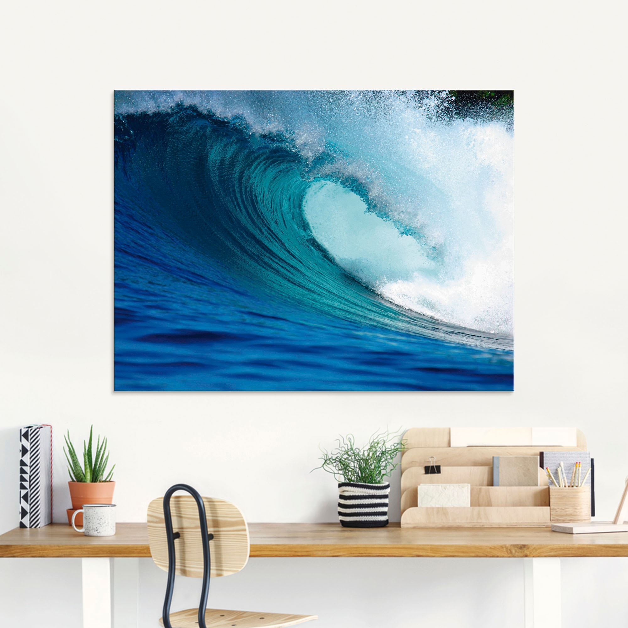 Artland Glasbild »Blaue Surfwelle« Küste 1 Stk. tlg. in verschiedenen Größen