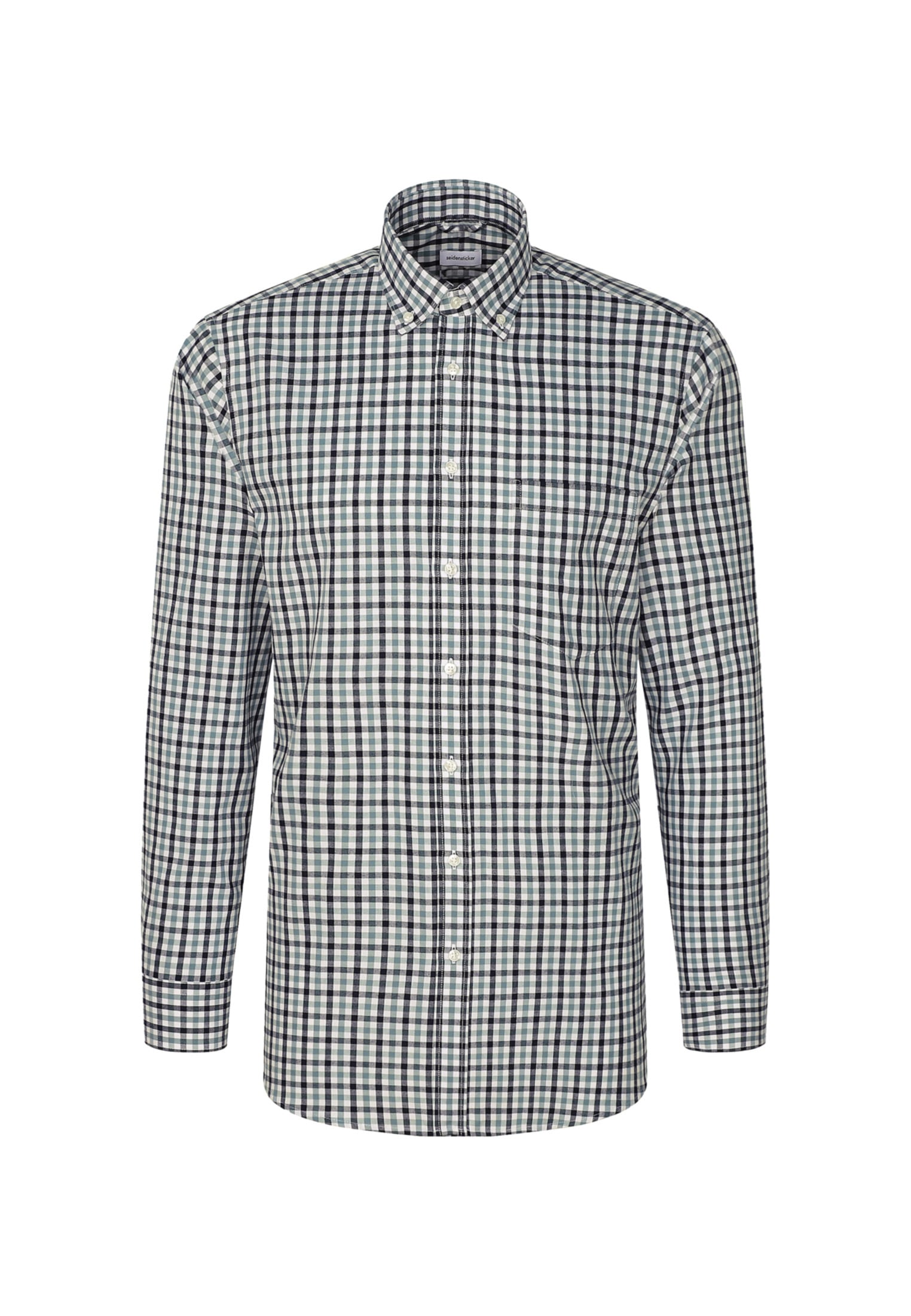 seidensticker Flanellhemd »Regular«, Regular Langarm Button-Down-Kragen Karo