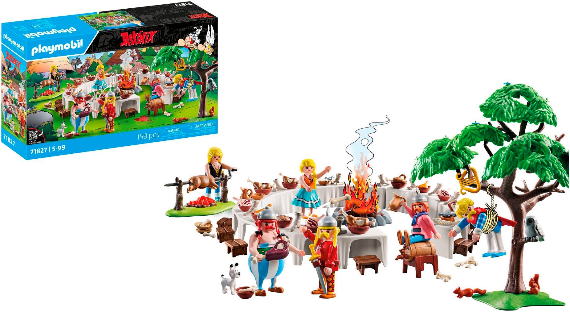 Playmobil® Konstruktions-Spielset »Asterix: Das Dorfbankett (71827), Playmobil Asterix«, (159 St.), Made in Europe
