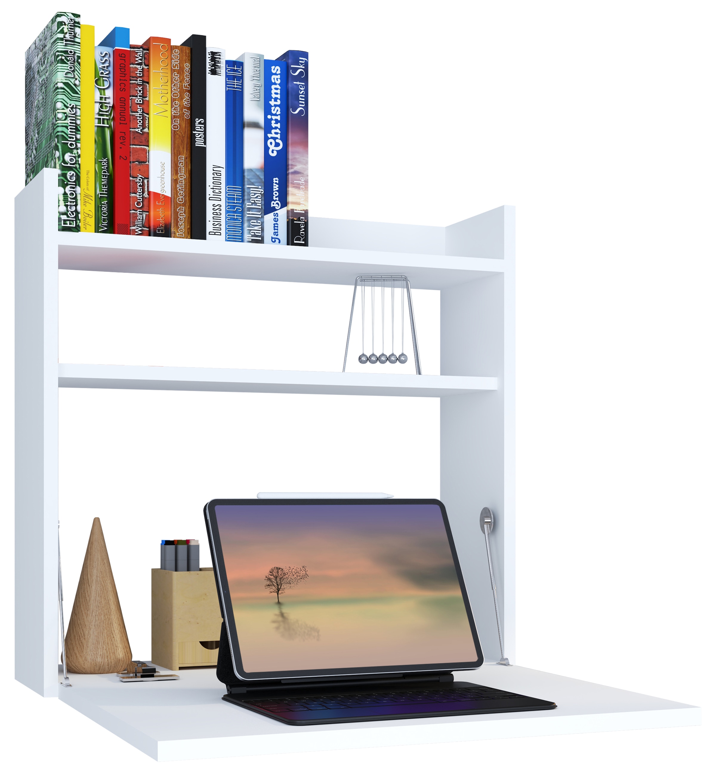 VCM Schreibtisch »VCM Holz Hänge Klapp Schreibtisch Wandschreibtisch Computertisch Ablage Dralis«, (Dralis)