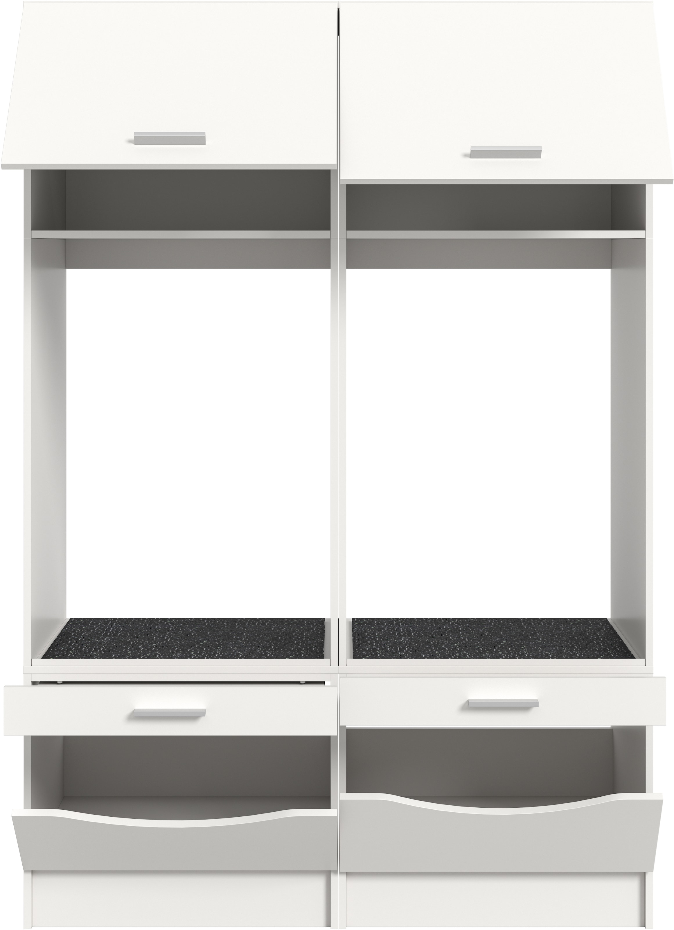 welltime Mehrzweckschrank-Set »FALAS, TOPSELLER!, 2-teilig, Hauswirtschaftsraum Set, Breite 133 cm«