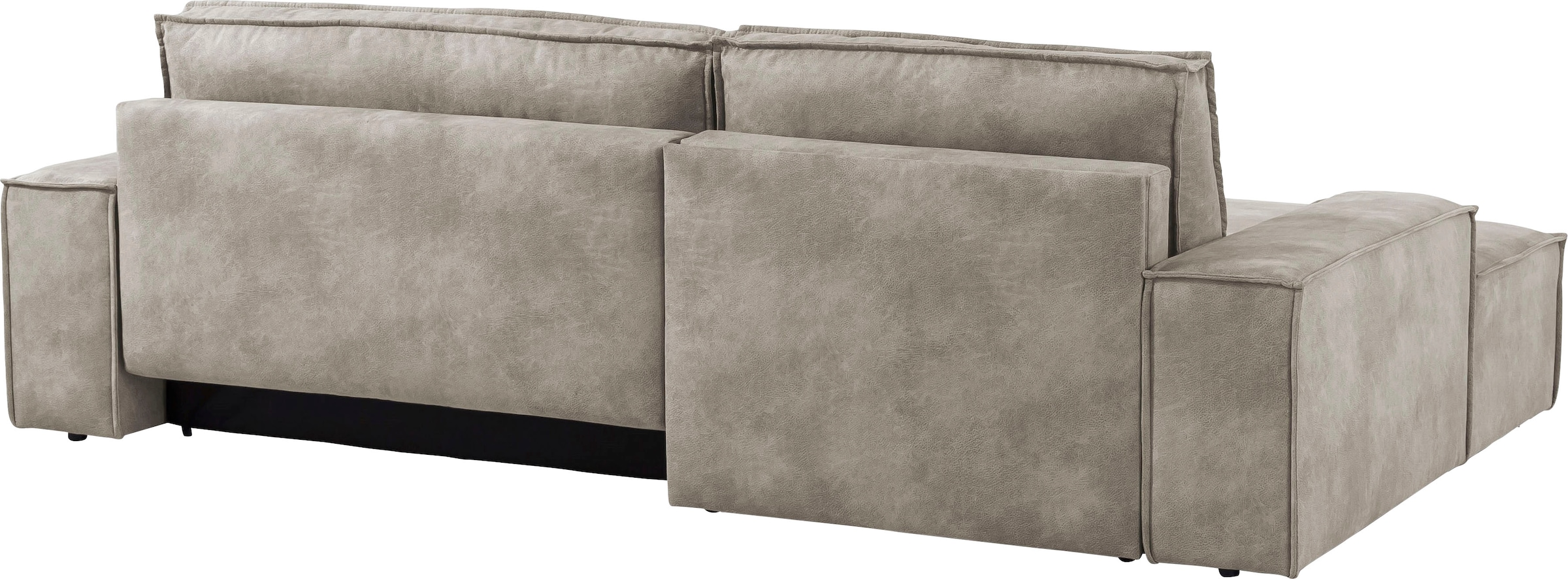 Home affaire Ecksofa SHERWOOD Schlafsofa 267 cm, L-Form, Schlaffunktion mit Bettkasten (210x136 cm), Cord, Vintage, Samtvelours