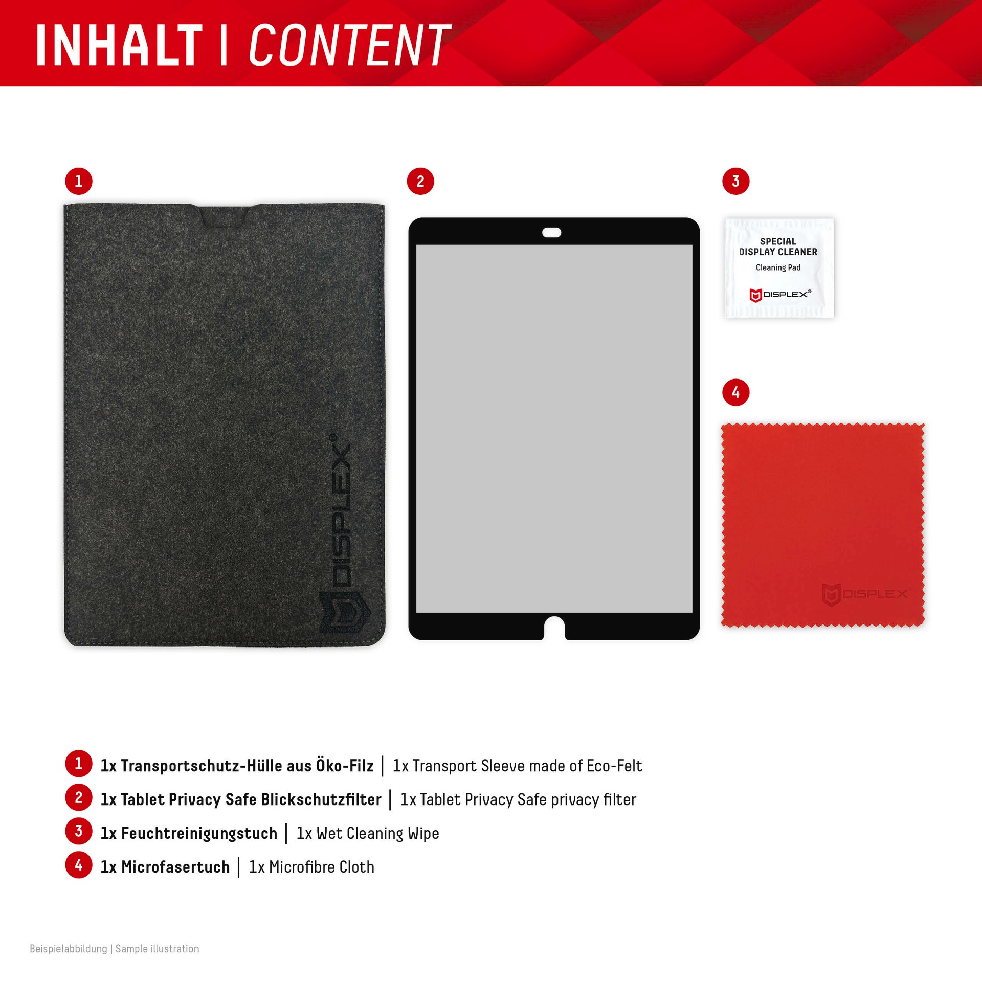 Displex Displayschutzfolie »Tablet Privacy Safe«, für Apple iPad 10,9" (10. Gen., 2022)-Apple iPad 11" (2025)-Apple iPad Air 11" (2024/2025), Blickschutzfolie, Schutzfolie, Bildschirmschutz, kratz- & stoßfest