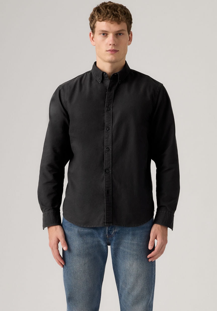 Levi's® Langarmhemd »AUTHENTIC BUTTON DOWN« mit Ton-in-Ton Logostickerei auf der Brust