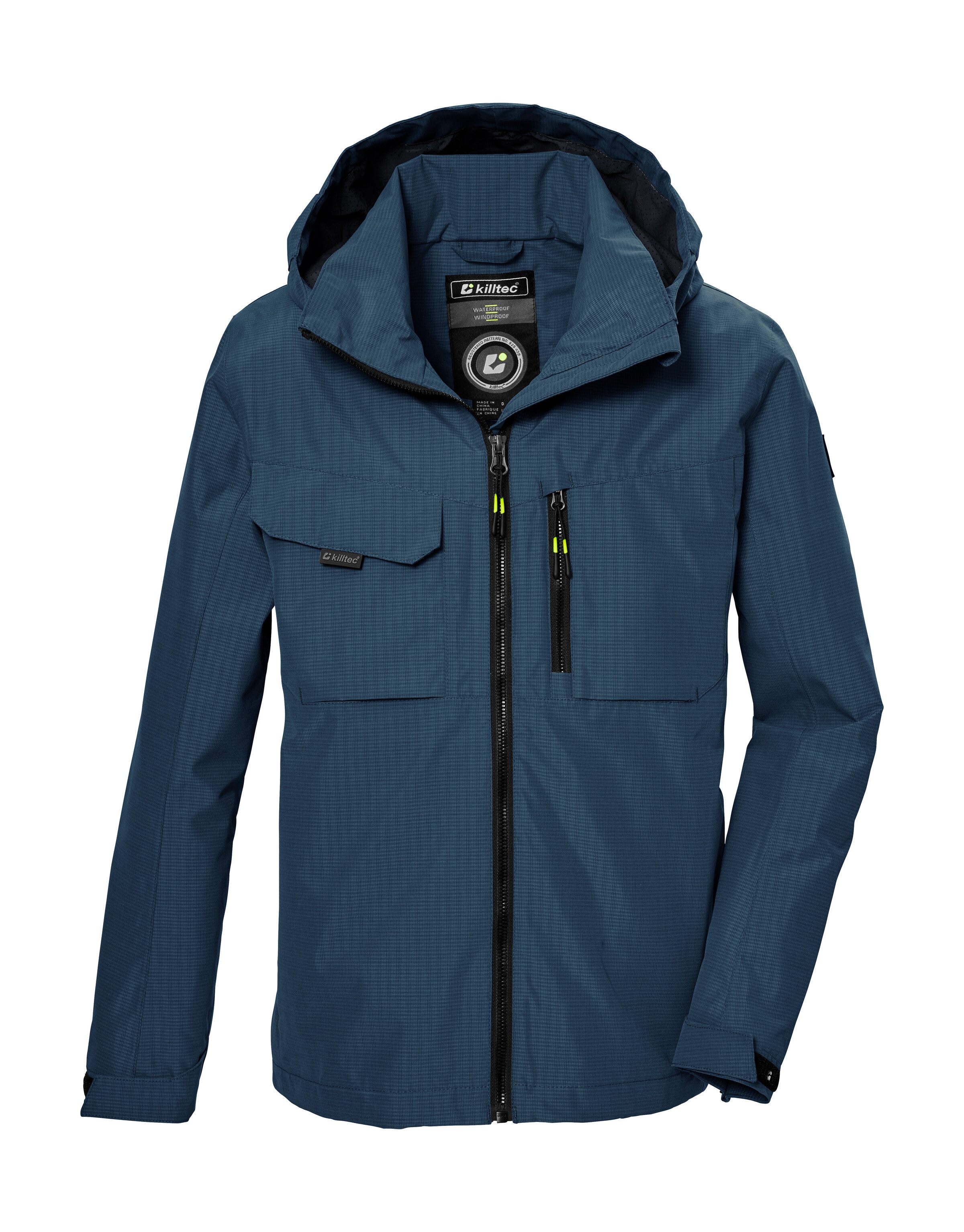 Killtec Funktionsjacke »KOS 140 BYS JCKT« Wasserdichte Kids-Jacke mit verstellbarer Kapuze und Saum