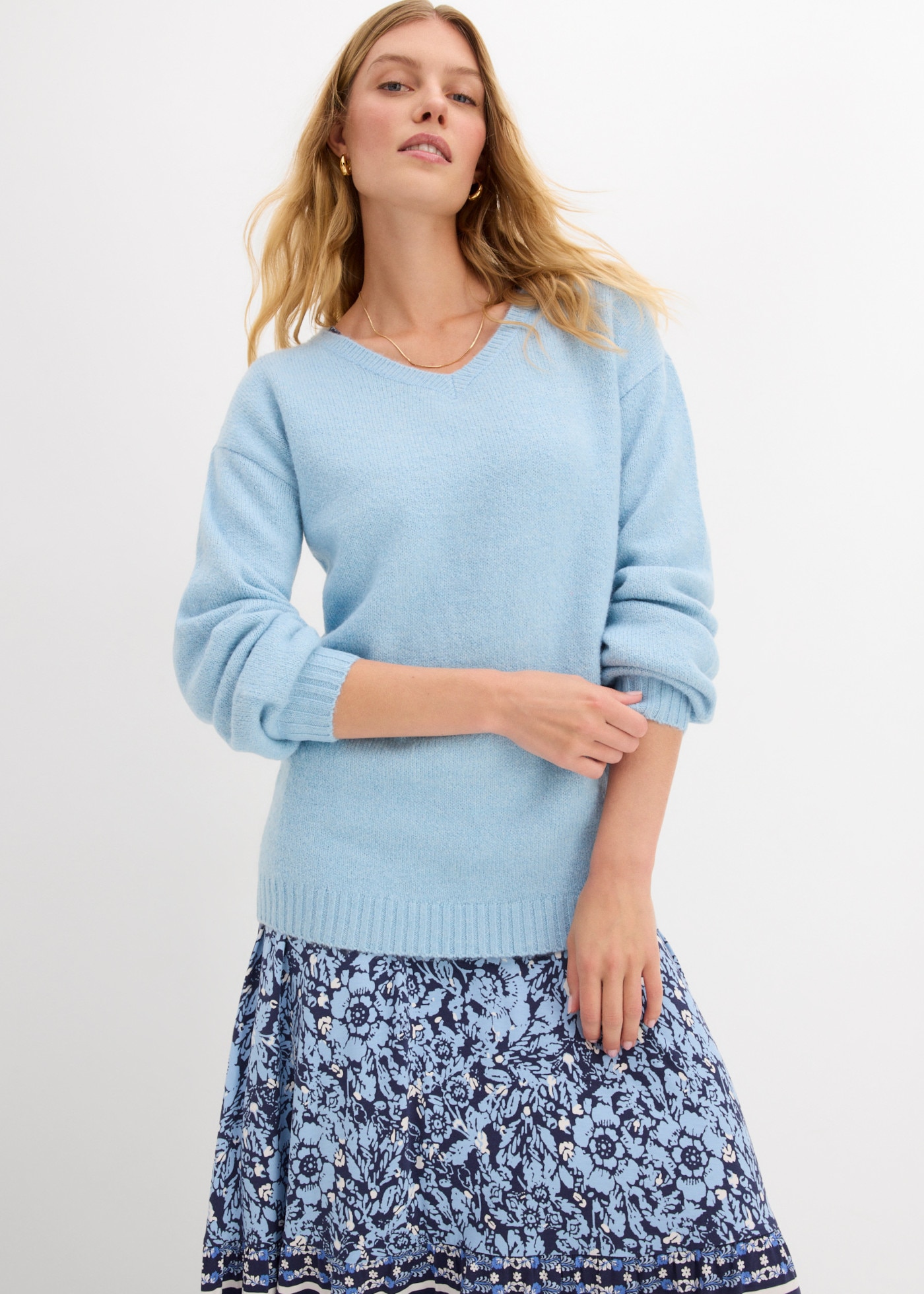 bonprix Strickpullover im Casual-Stil, Oversize-Passform, aus Feinstrick