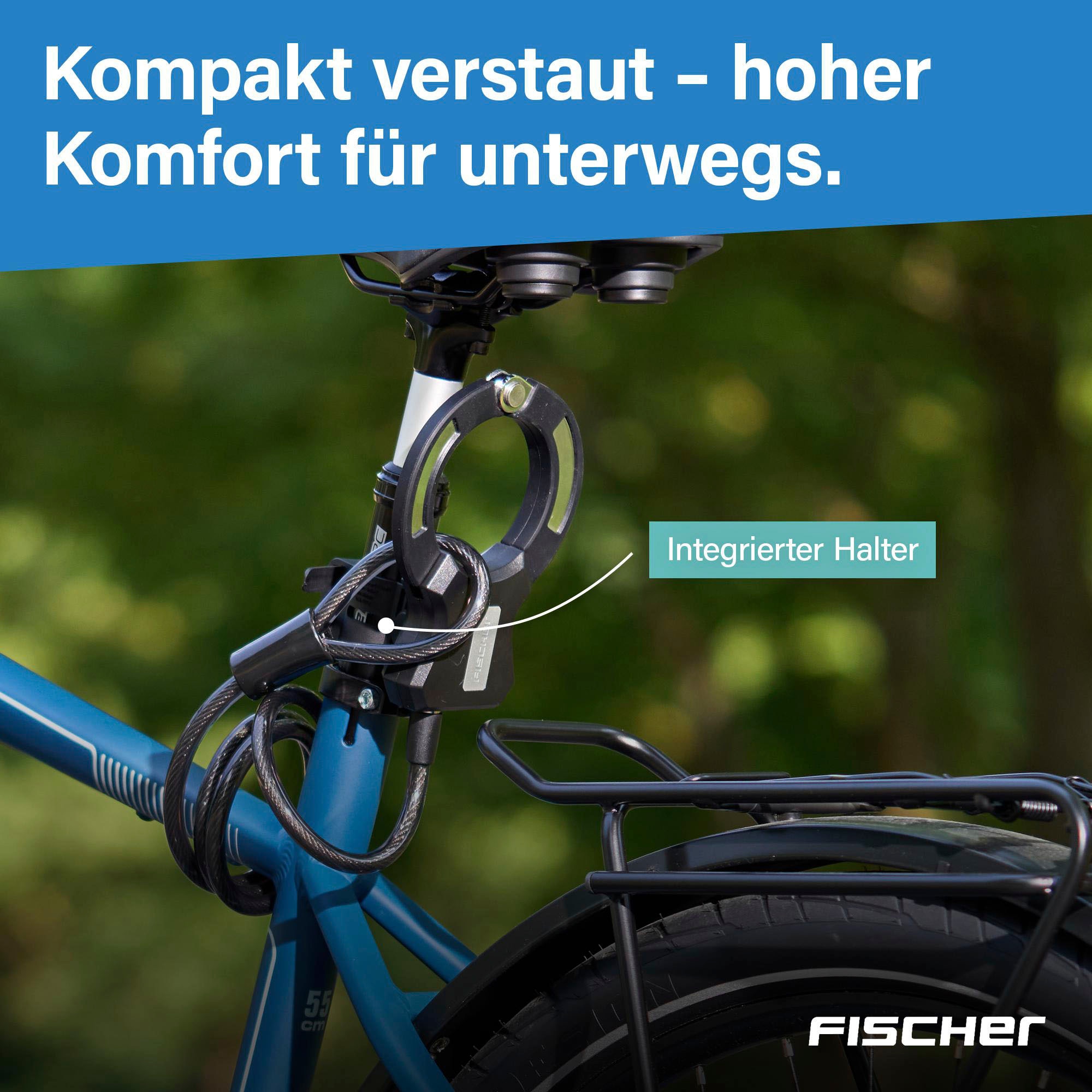FISCHER Fahrrad Rahmenschloss »Handschellenschloss RK120/10«