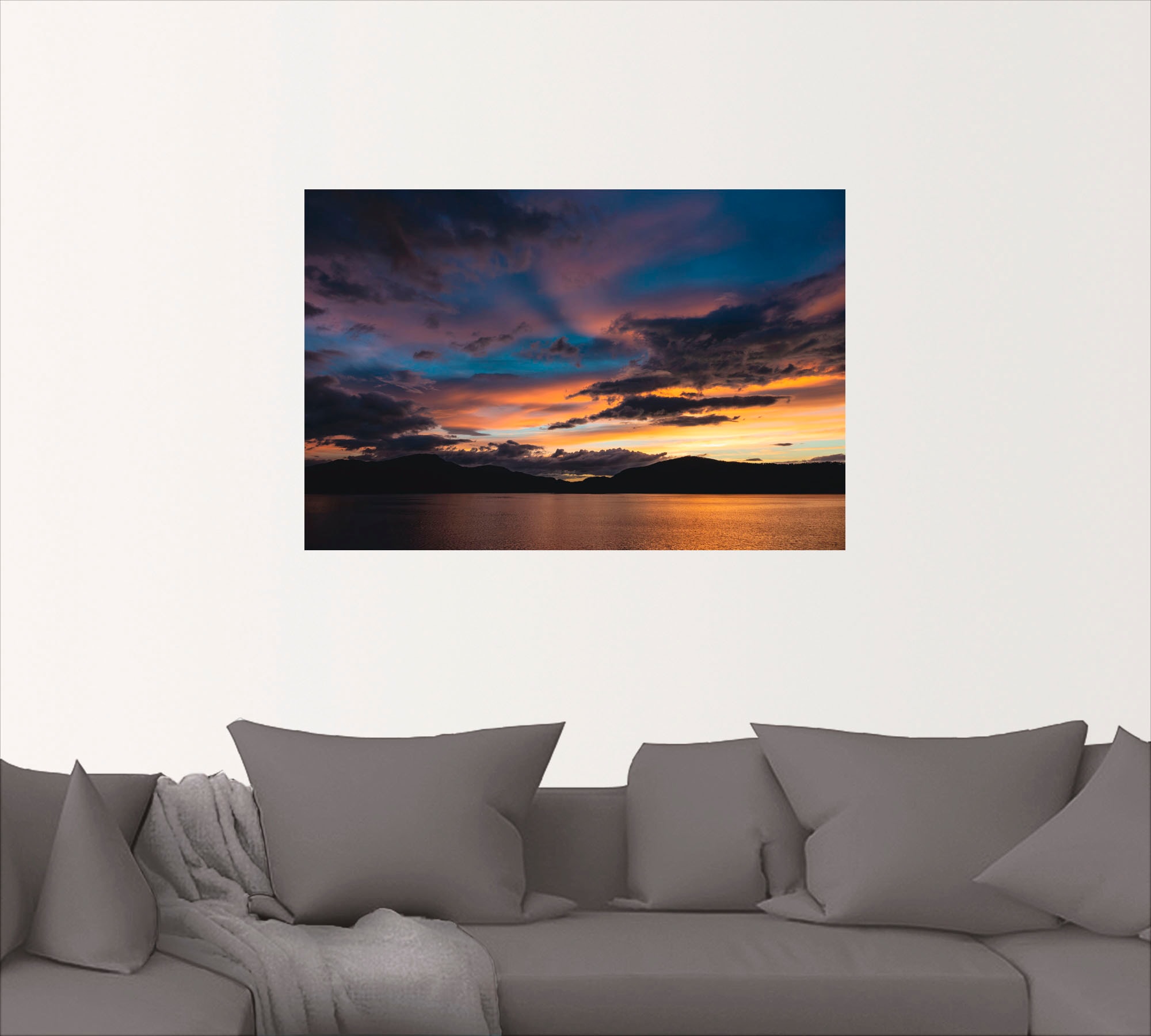 Artland Wandbild »Blick auf den Storfjord Norwegen Abend«, Küste, (1 St.), als Alubild, Leinwandbild, Wandaufkleber oder Poster in versch. Größen