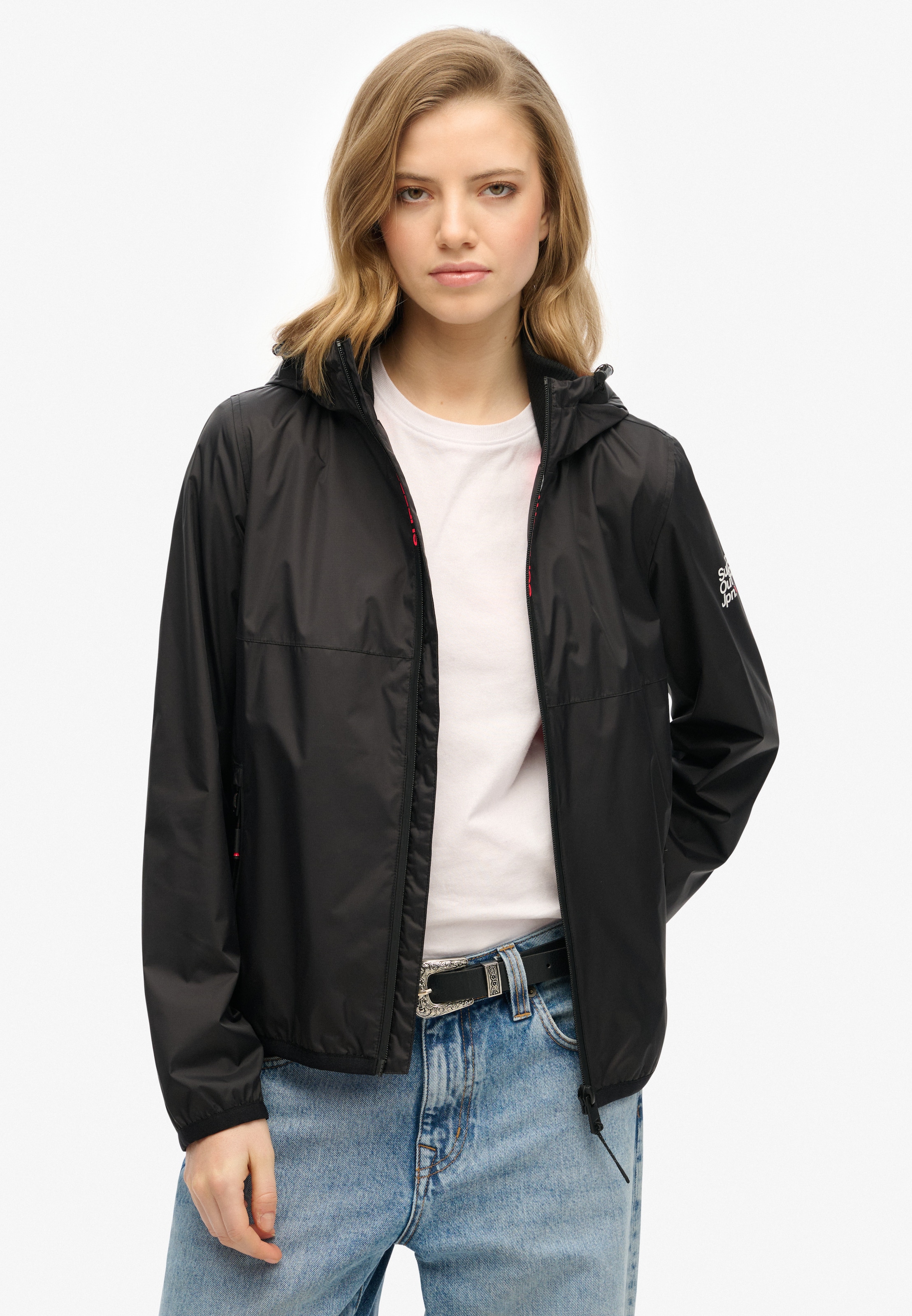 Superdry Outdoorjacke »HOODED LOGO WINDBREAKER JACKET«, mit Kapuze