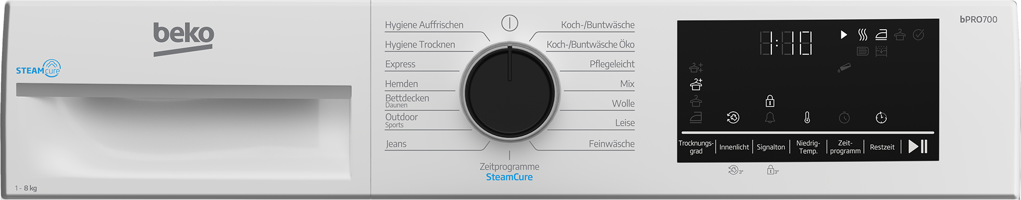 BEKO Wärmepumpentrockner »B5T68219« Die Motorgarantie gilt 10 Jahre, die Schontrommel pflegt sanft.