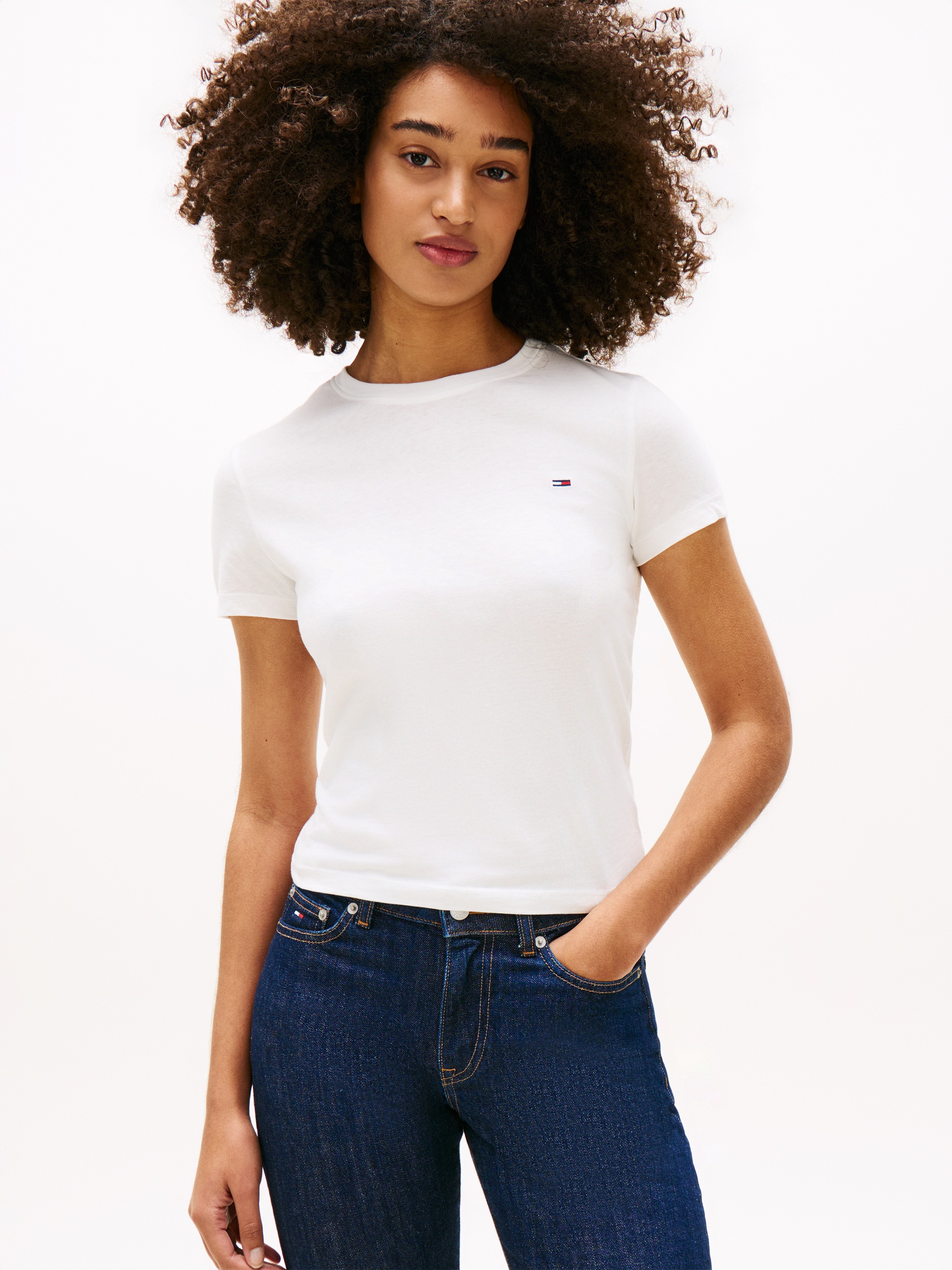 Tommy Jeans T-Shirt »TJW 2PACK C-NECK TEE« Packung, 2er, 2 Stk. mit Logo-Stickerei