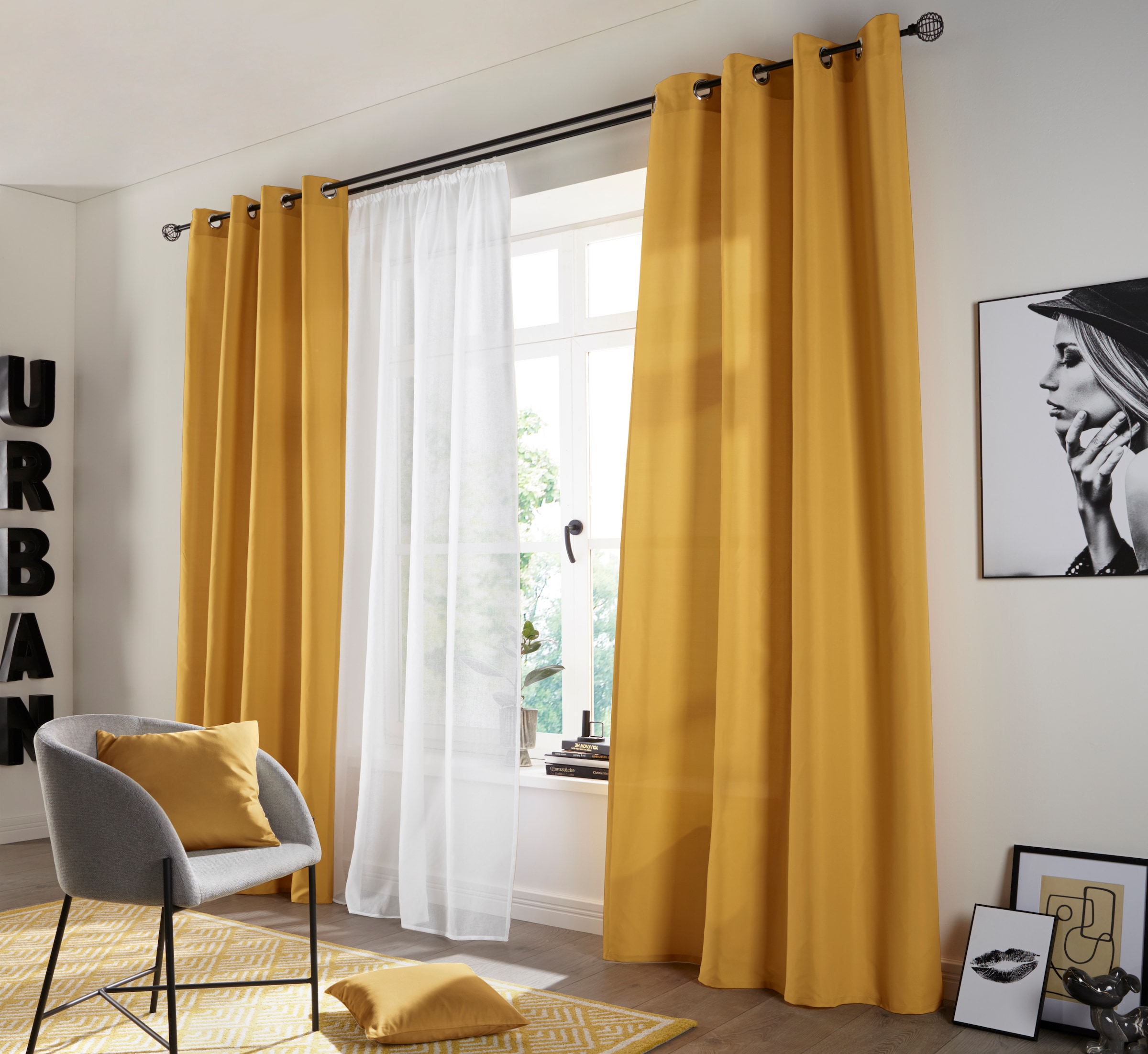 my home Vorhang »Raja«, kaufen 2er-Set, St.), bei Größen OTTO einfarbig, glatt, verschiedene (2