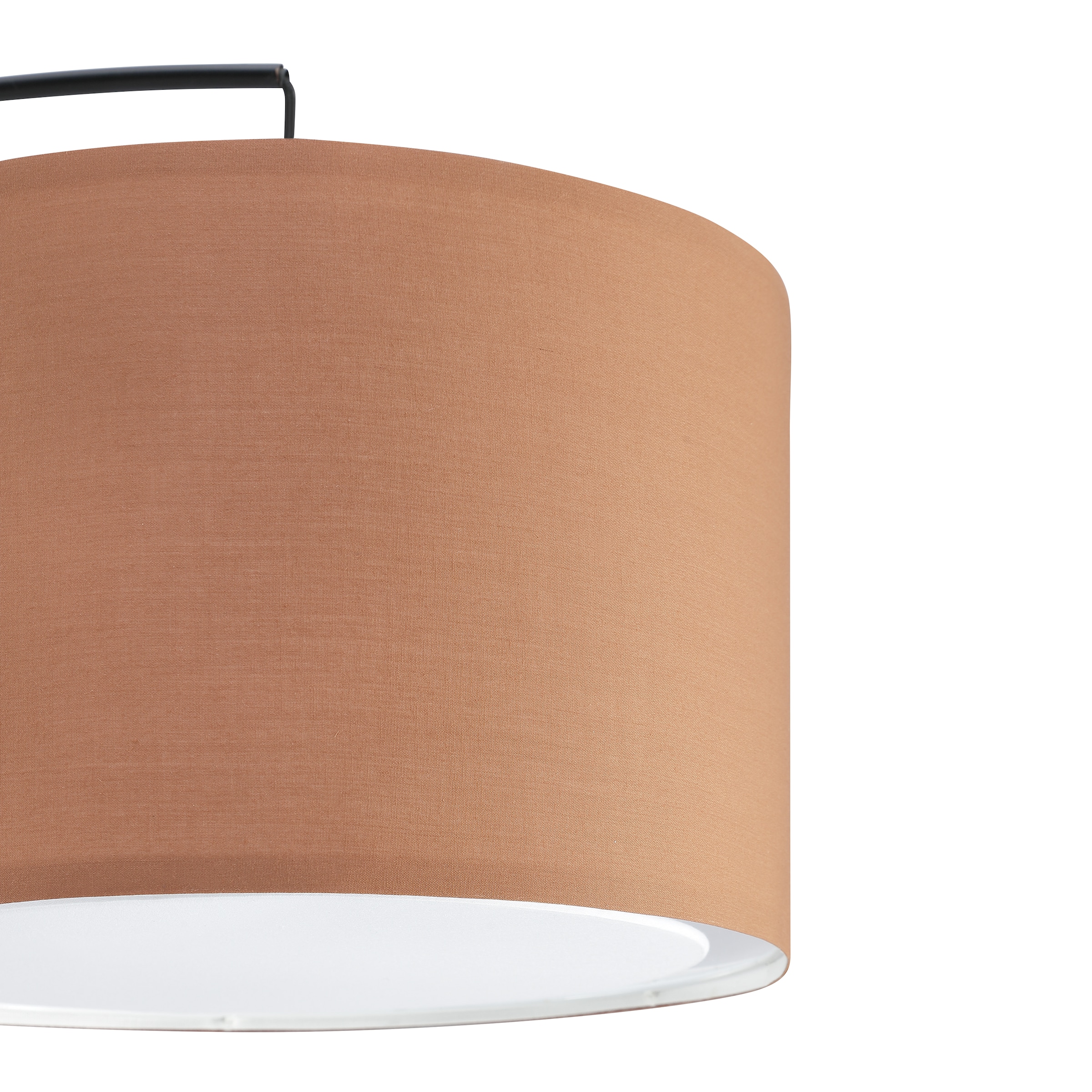 OTTO home Stehlampe »Stellan« E27 1 Stk. Bogenlampe Textilschirm Stoff Ø 36cm, E27, Fußschalter, Bogenleuchte