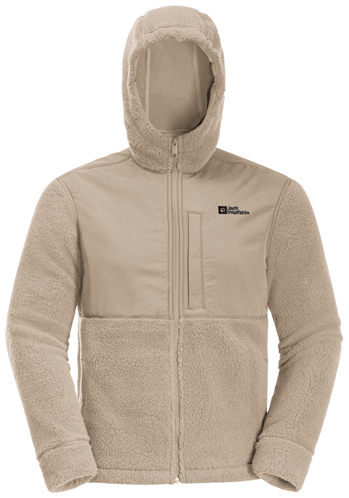 Jack Wolfskin Fleecejacke »FELSLICHT HOODED JKT M«, mit Kapuze