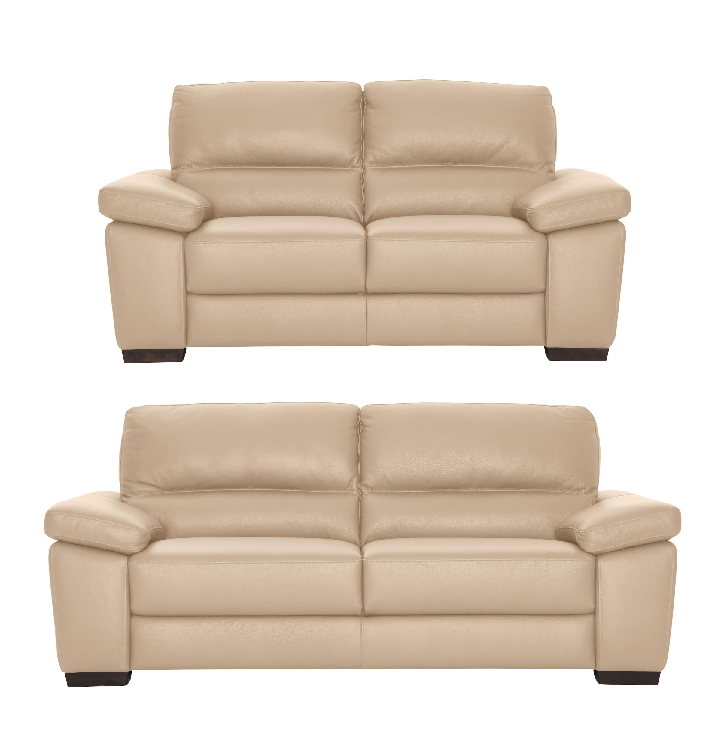 CALIA ITALIA Polstergarnitur »Gaia, hochwertige Garnitur aus 2-Sitzer und 3-Sitzer, edles Design« Set, 2 Stk. tlg. Ledergarnitur, in zwei hochwertigen