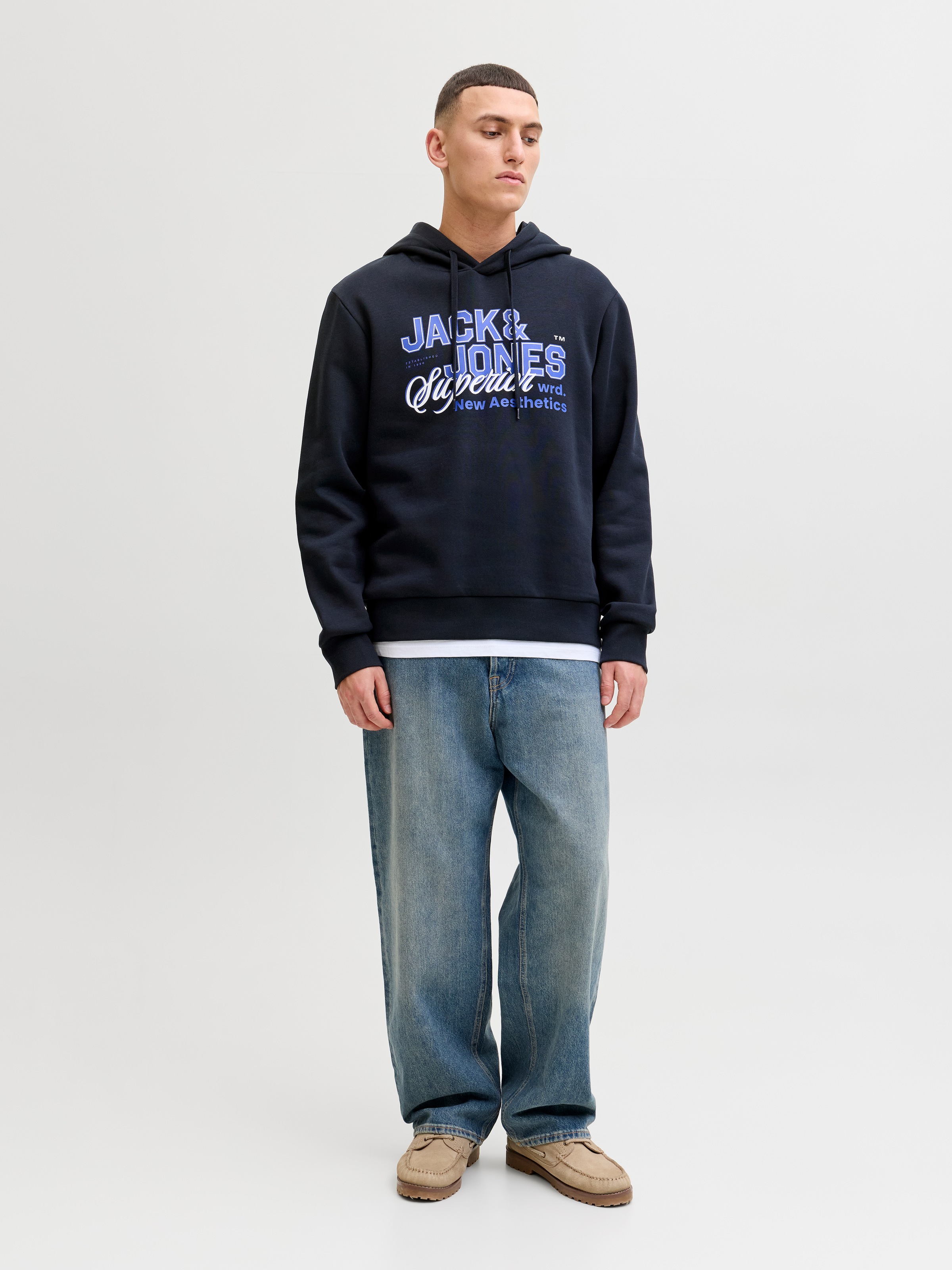 Jack & Jones Kapuzensweatshirt »JJELOGO SWEAT HOOD 2 COL 25/26 NOOS«, mit stylischem Print
