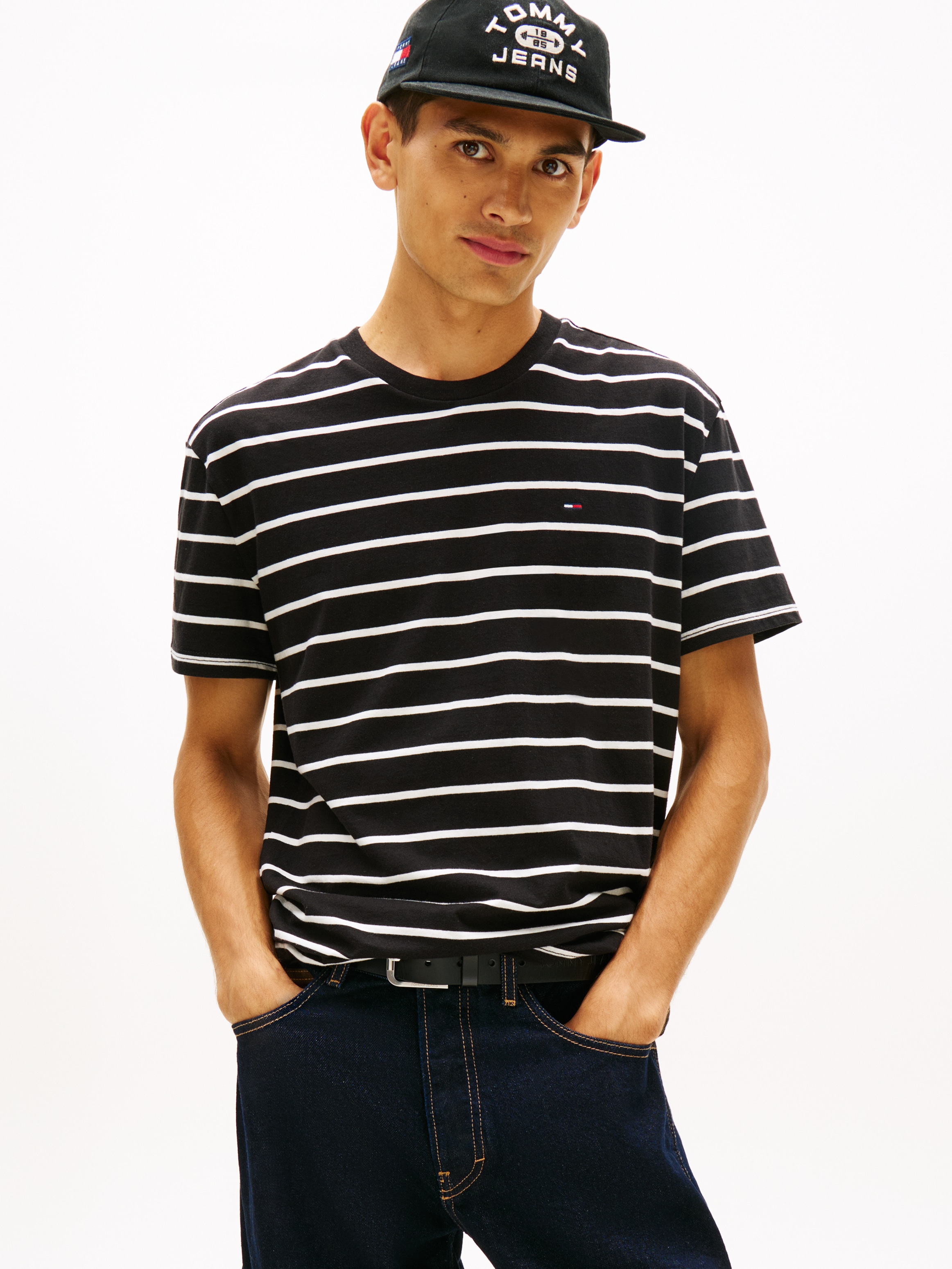 Tommy Jeans T-Shirt »TJM REGULAR STRIPE« Regular fit mit Rundhalsausschnitt