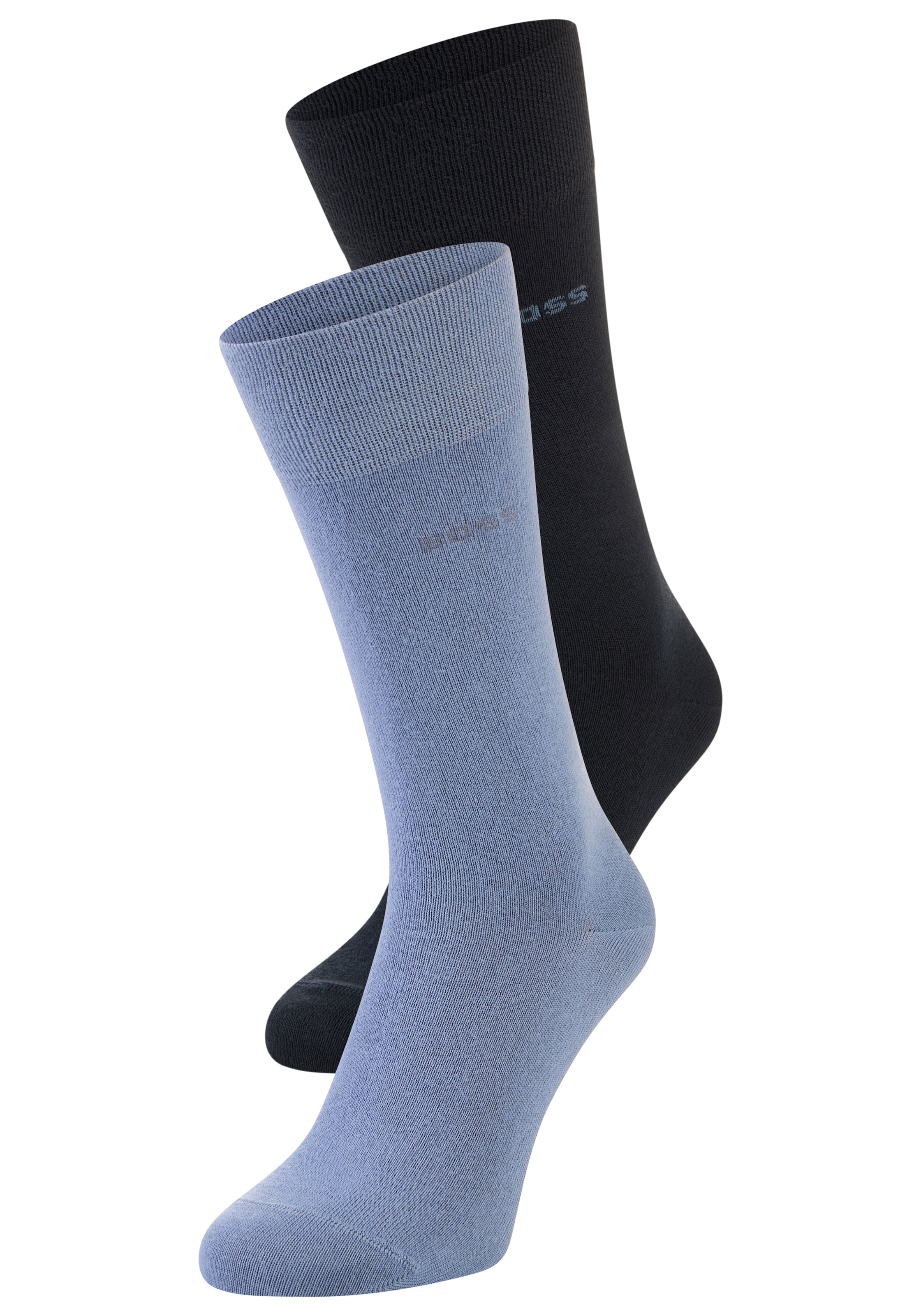BOSS Businesssocken »2P RS Bamboo 1027« Packung, 2 Paar tlg. mit Strickbündchen