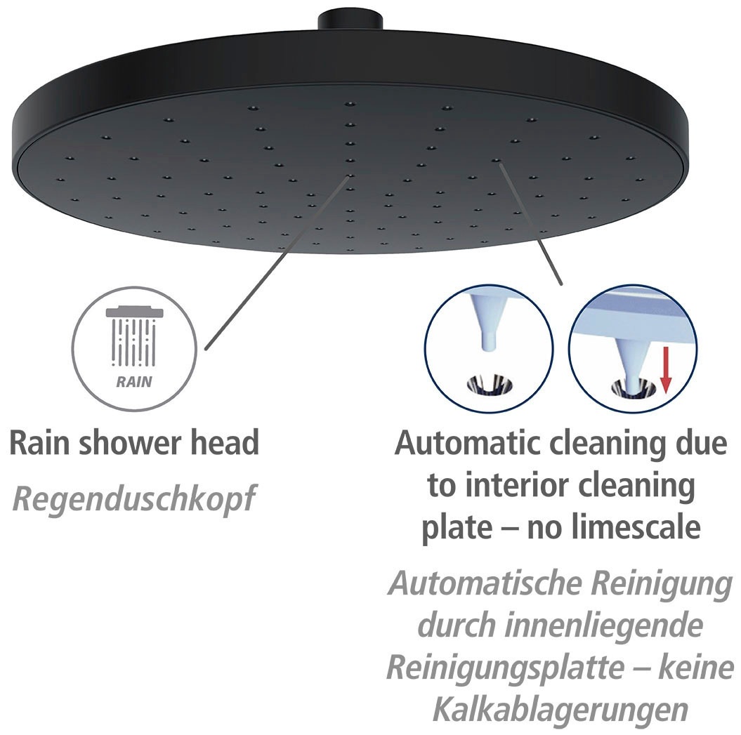 WENKO Regenduschkopf »Automatic Cleaning«, (1 tlg.), Ø 22,5 cm