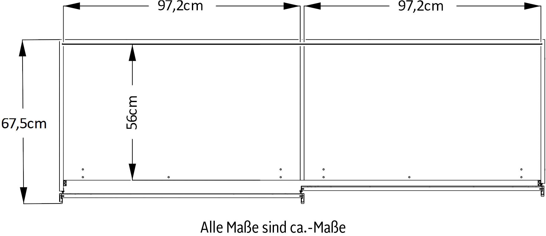 STAUD Schwebetürenschrank »Includo«, Mit vier verschiedenen Ausstattungsvarianten