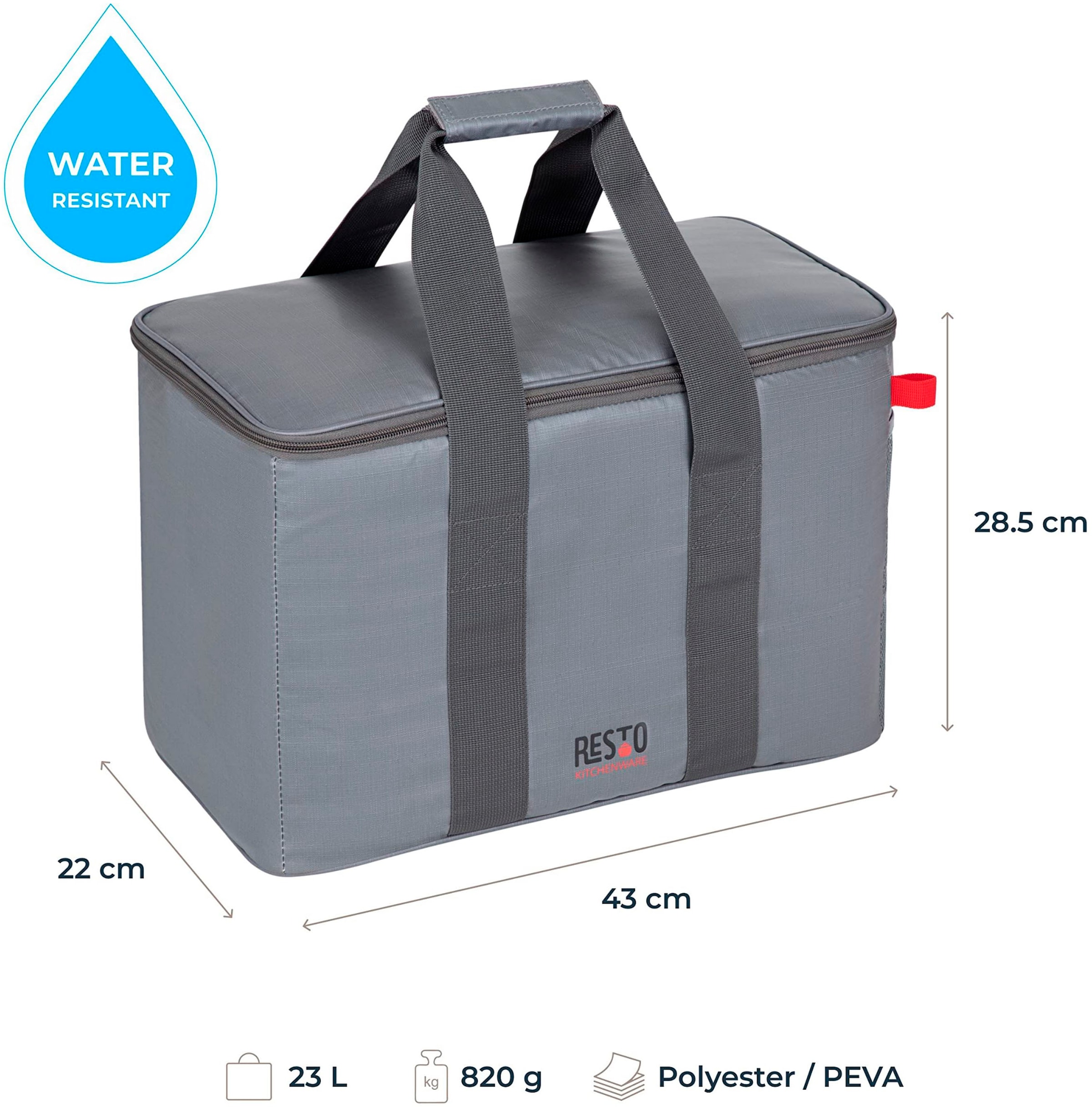 RESTO Kitchenware Kühltasche »Polis faltbare Picknicktasche Lunchtasche Thermotasche Isoliertasche«, Witterungsbeständig und absolut auslaufsicher