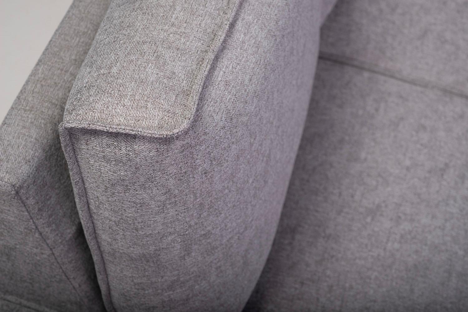 Places of Style 2-Sitzer »Kompaktsofa Oland, Struktur, Flachgewebe, Luxus-Microfaser, Boucle«, 164 cm, Wellenunterfederung, Skandi-Design, Metallfüße