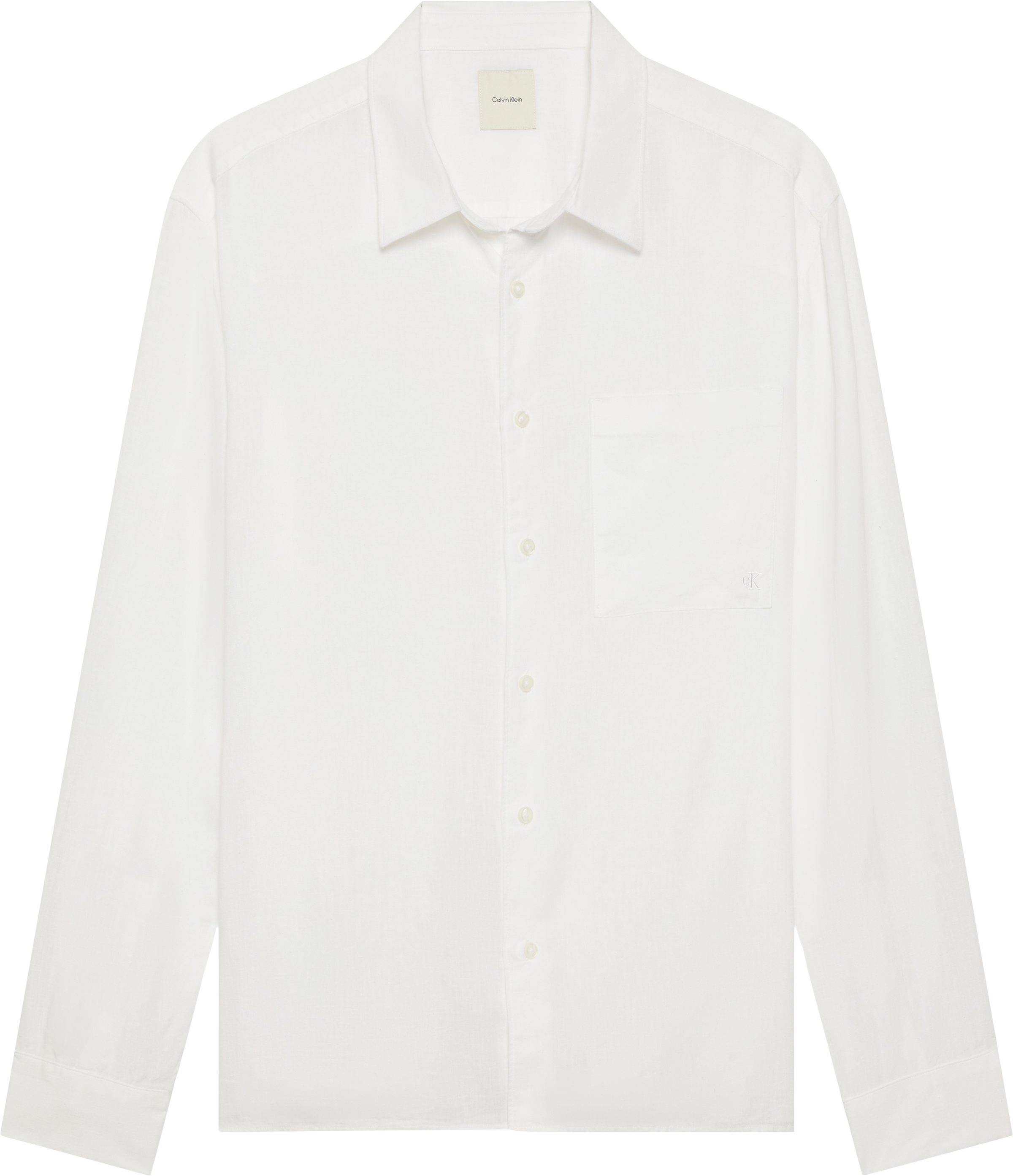 Calvin Klein Leinenhemd »SOLID LINEN CLASSIC« Kentkragen, Regular Fit, Leinen-Viskosemix
