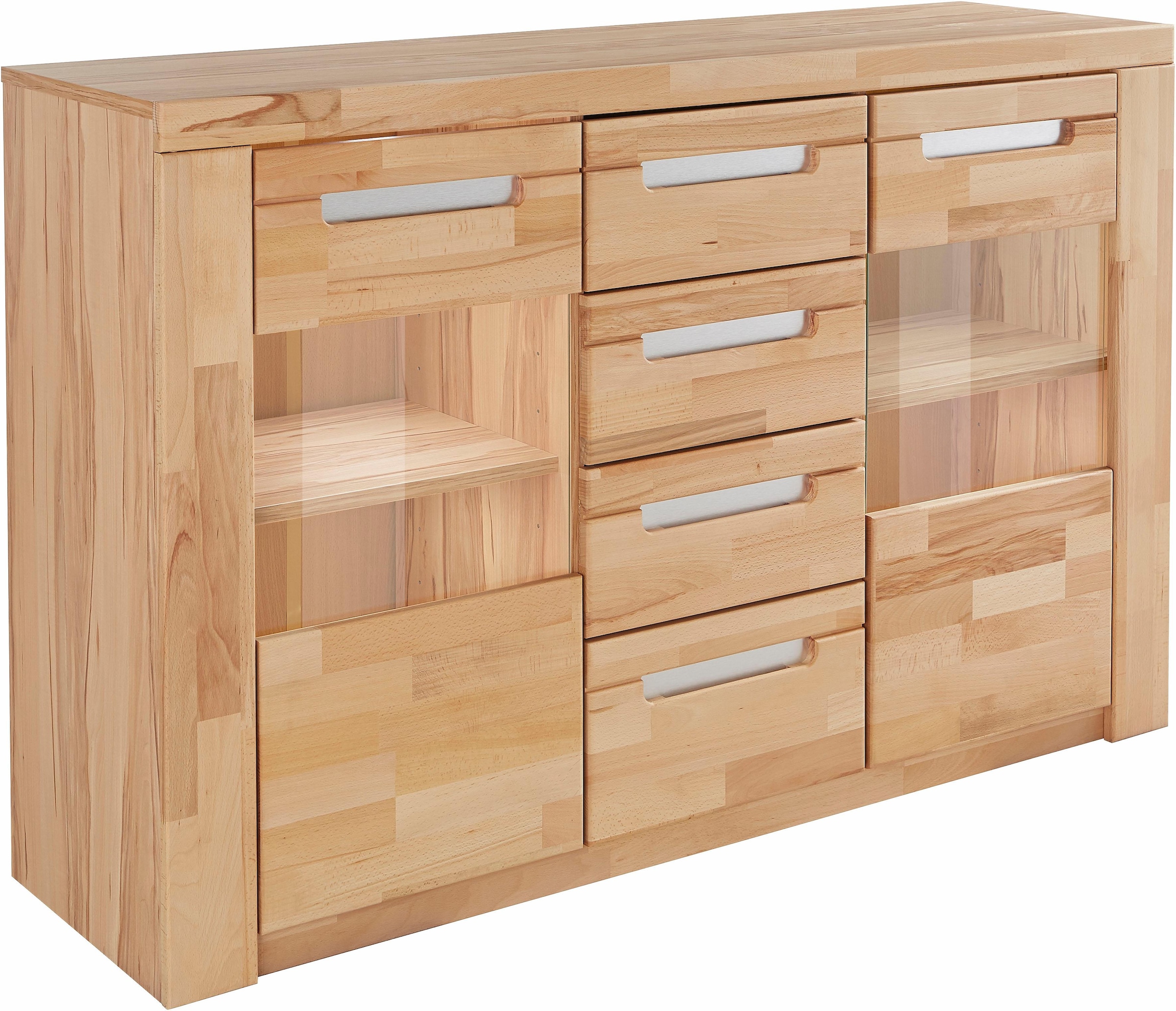 Home affaire Sideboard »Kolding« Breite 140 cm mit 2 Glastüren