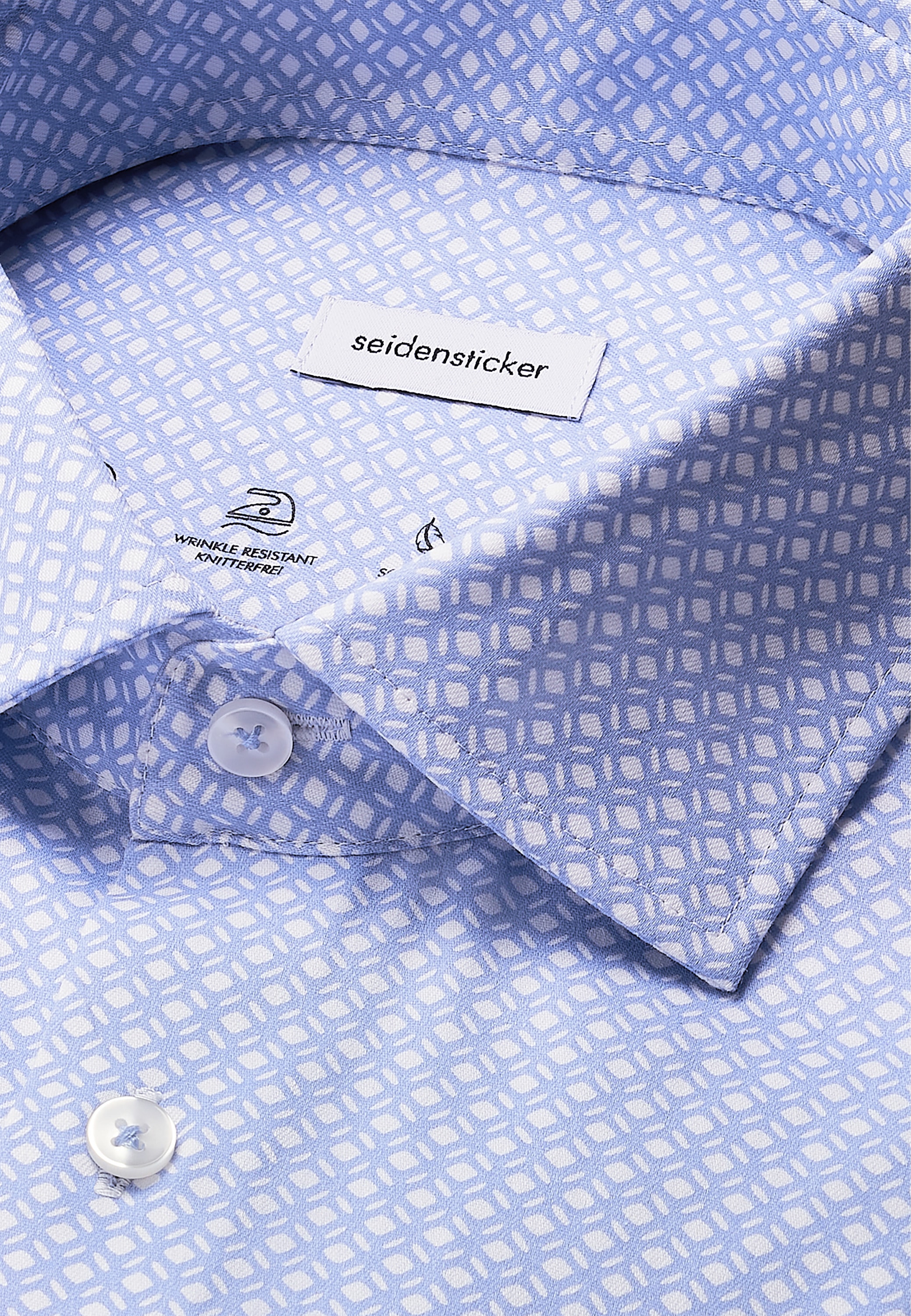 seidensticker Businesshemd »Schwarze Rose«, Regular 1/1 Kentkragen Druck