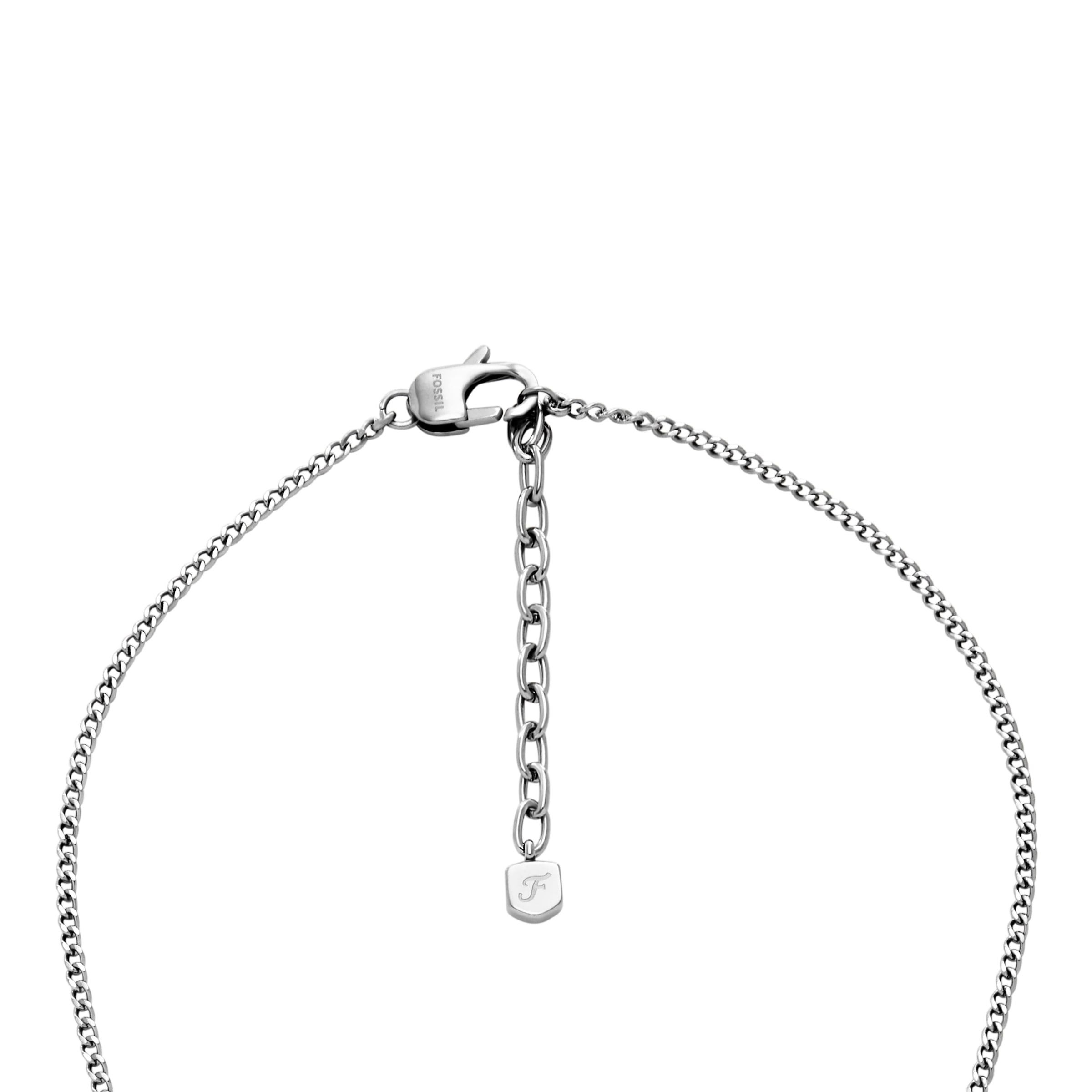 Fossil Kette mit Anhänger »Schmuck Geschenk Edelstahl DREW Bicolor«, (Set, 3 tlg.), mit Glasstein
