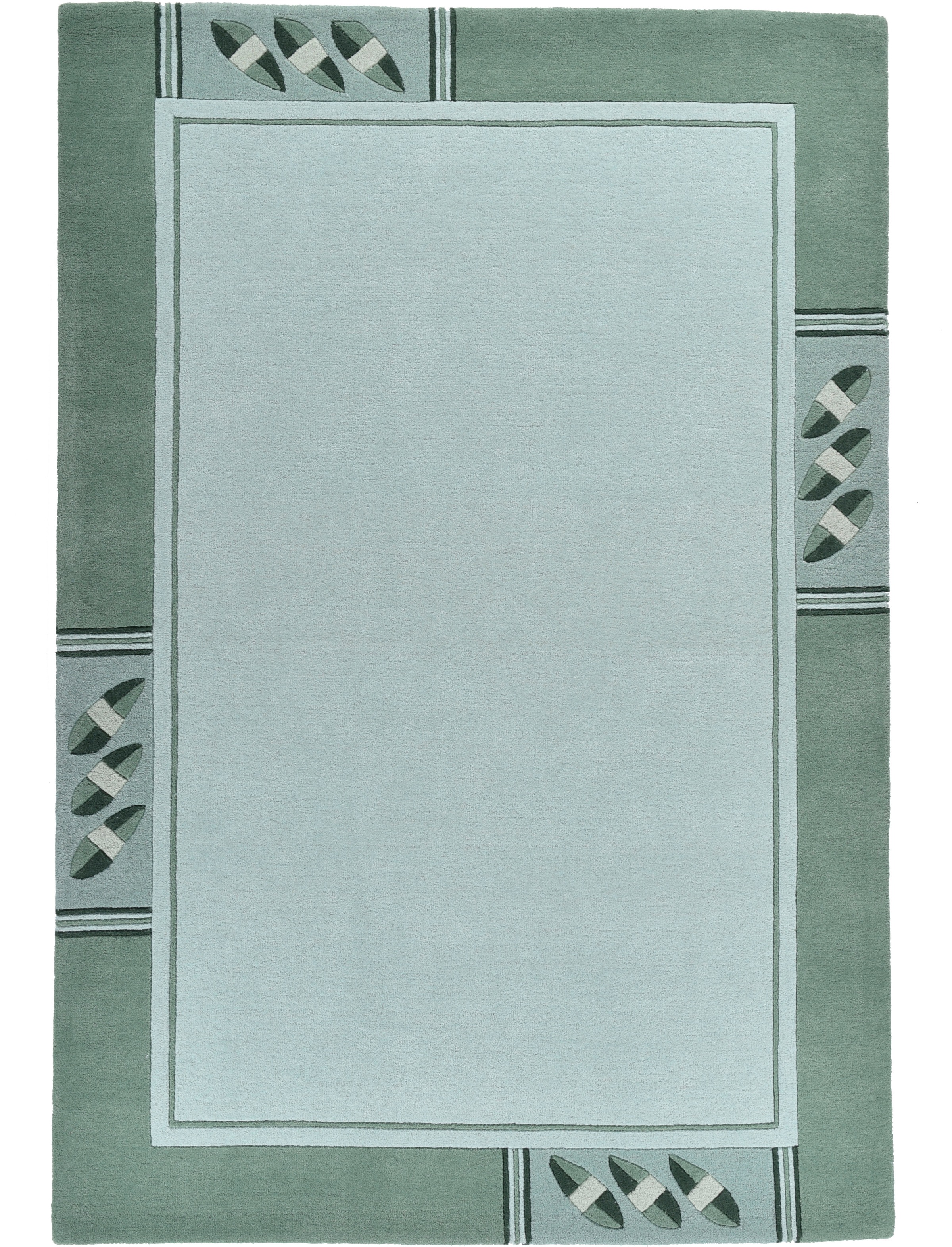 THEKO Wollteppich »Royal Nepali 3029«, rechteckig, 15 mm Höhe, reine Wolle, handgetuftet, modernes Design, mit Bodüre