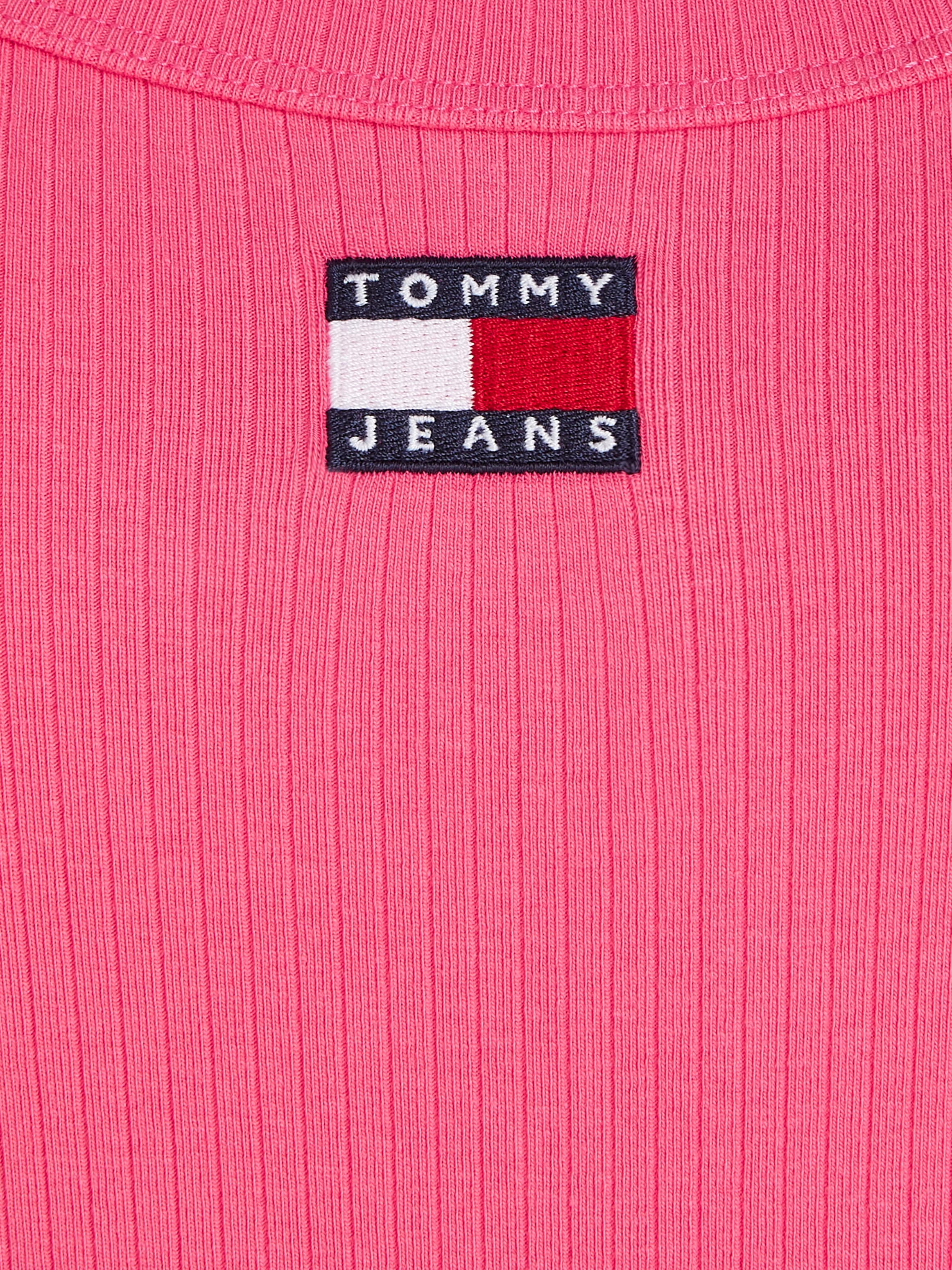 Tommy Jeans Jerseykleid »TJW BADGE RIB BODYCON LS«, mit Markenlabel