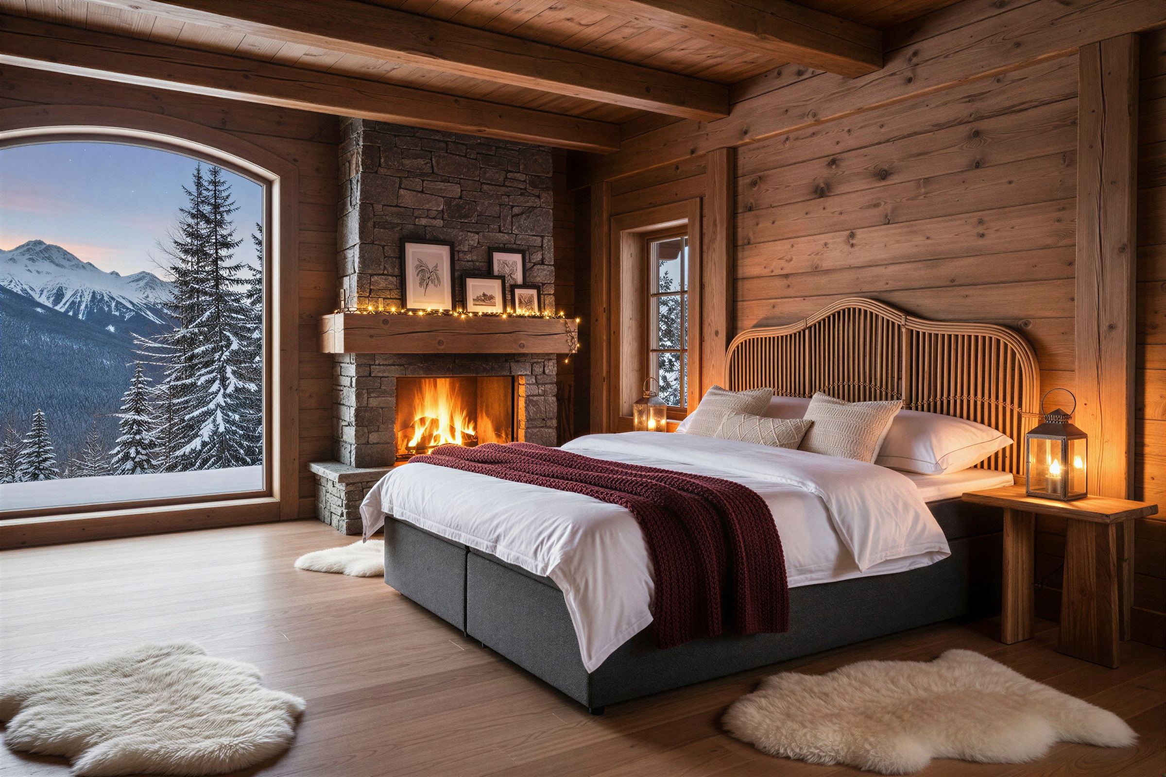 SIT Boxspringbett Mit Rattan-Kopfteil