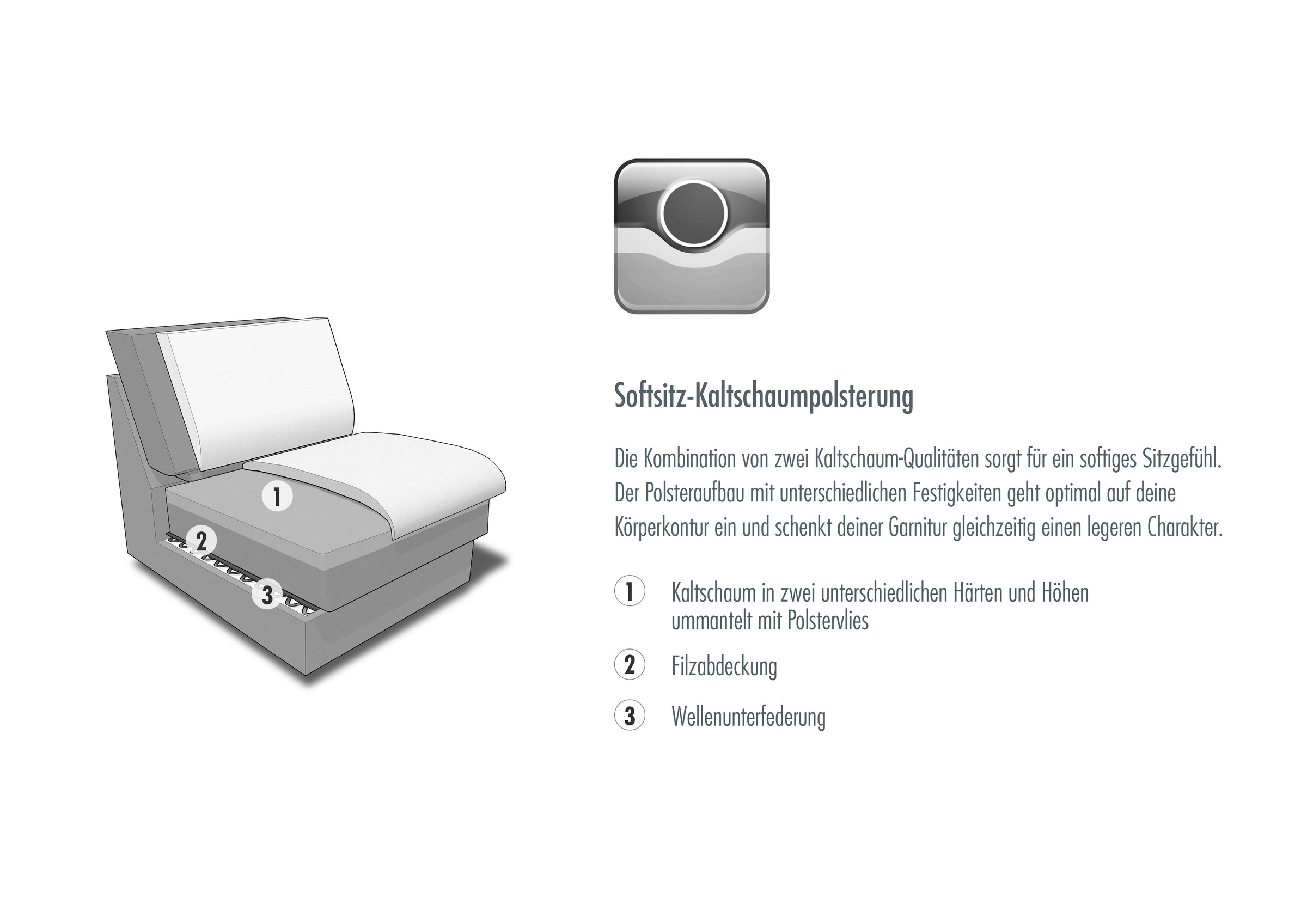 Die PlanBar Ecksofa »PN-EM20061; wahlweise frei im Raum stellbar« wahlweise mit echt bezogenem Rücken und Sitztiefenverstellung