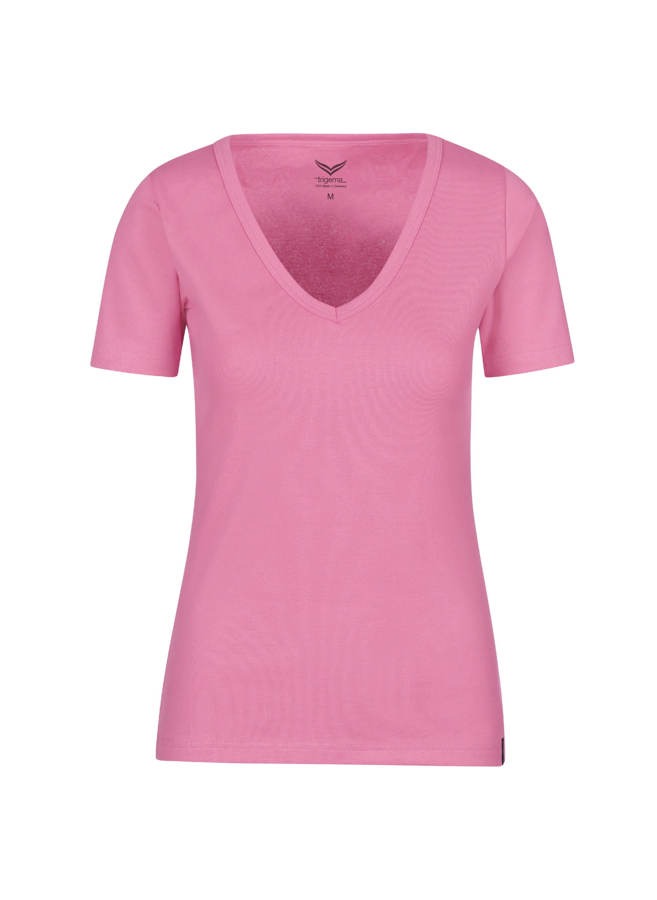 Shop Baumwolle/Elastan« V-Shirt aus »TRIGEMA OTTO Trigema Online im T-Shirt