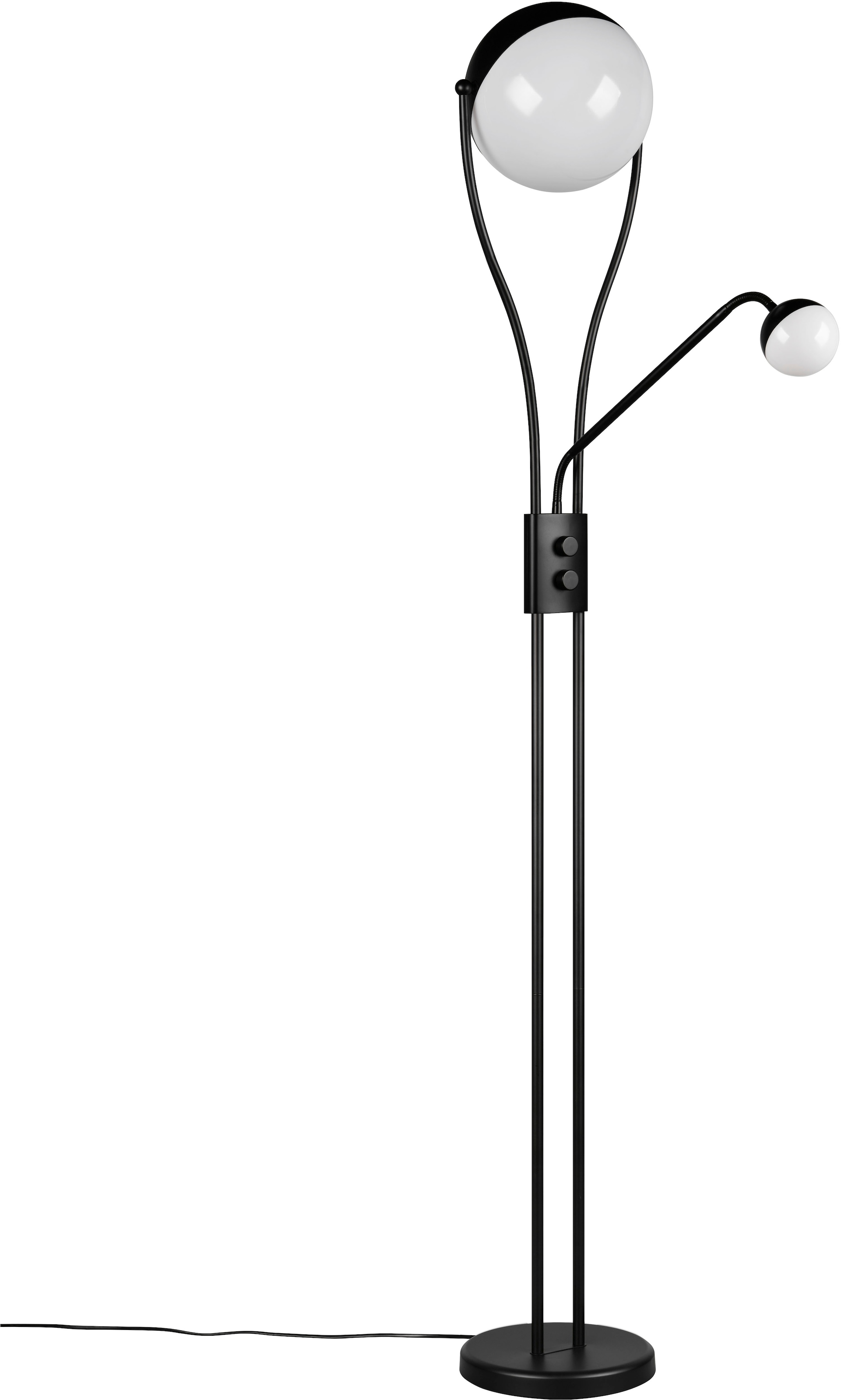 TRIO Leuchten LED Stehlampe »CHRIS, LED Stehleuchte, mit Lesearm, Drehdimmer« LED-Board 1 Stk. Warmweiß flexibles Leselicht getrennt schalten + dimmen, warmweißes Licht 3000K