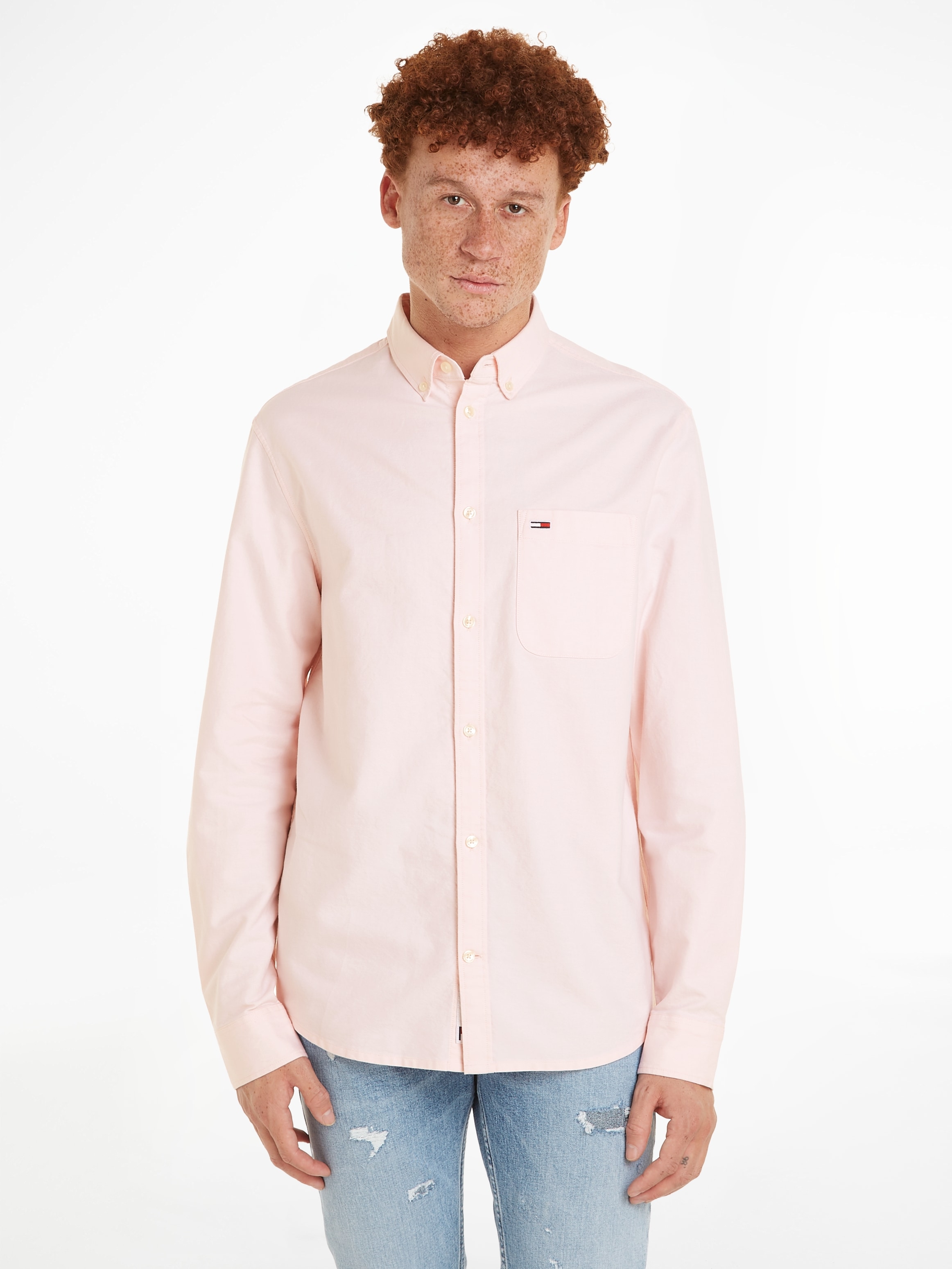 Tommy Jeans Langarmhemd »TJM REG OXFORD SHIRT«, mit Button-down-Kragen  online shoppen bei OTTO