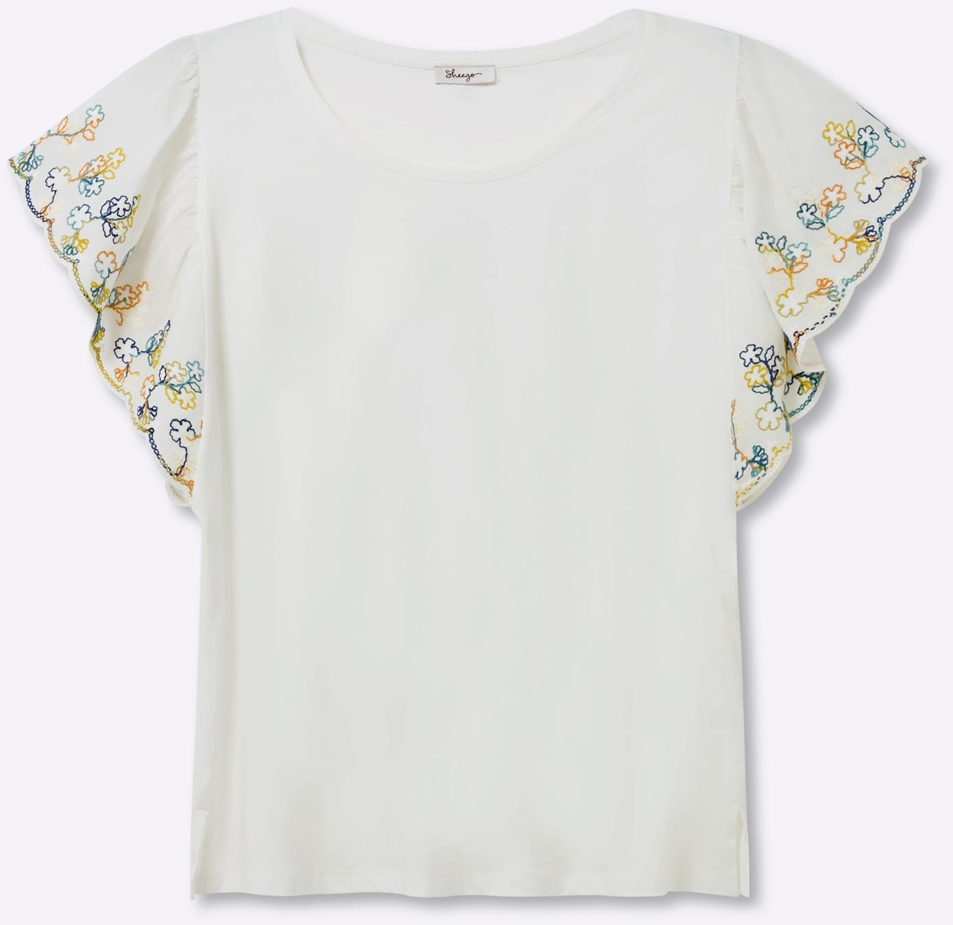 Sheego Rundhalsshirt »Halbarmshirt« 1
