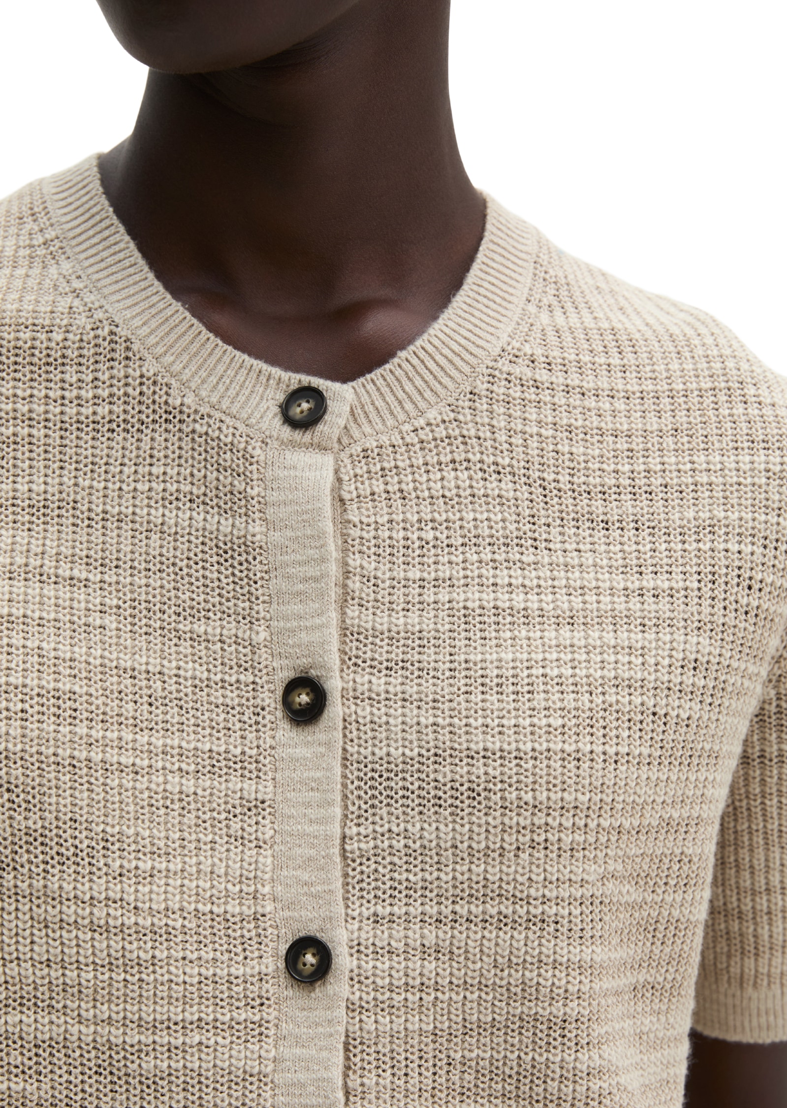 Marc O'Polo Cardigan loose aus Leinen-Baumwolle-Mix