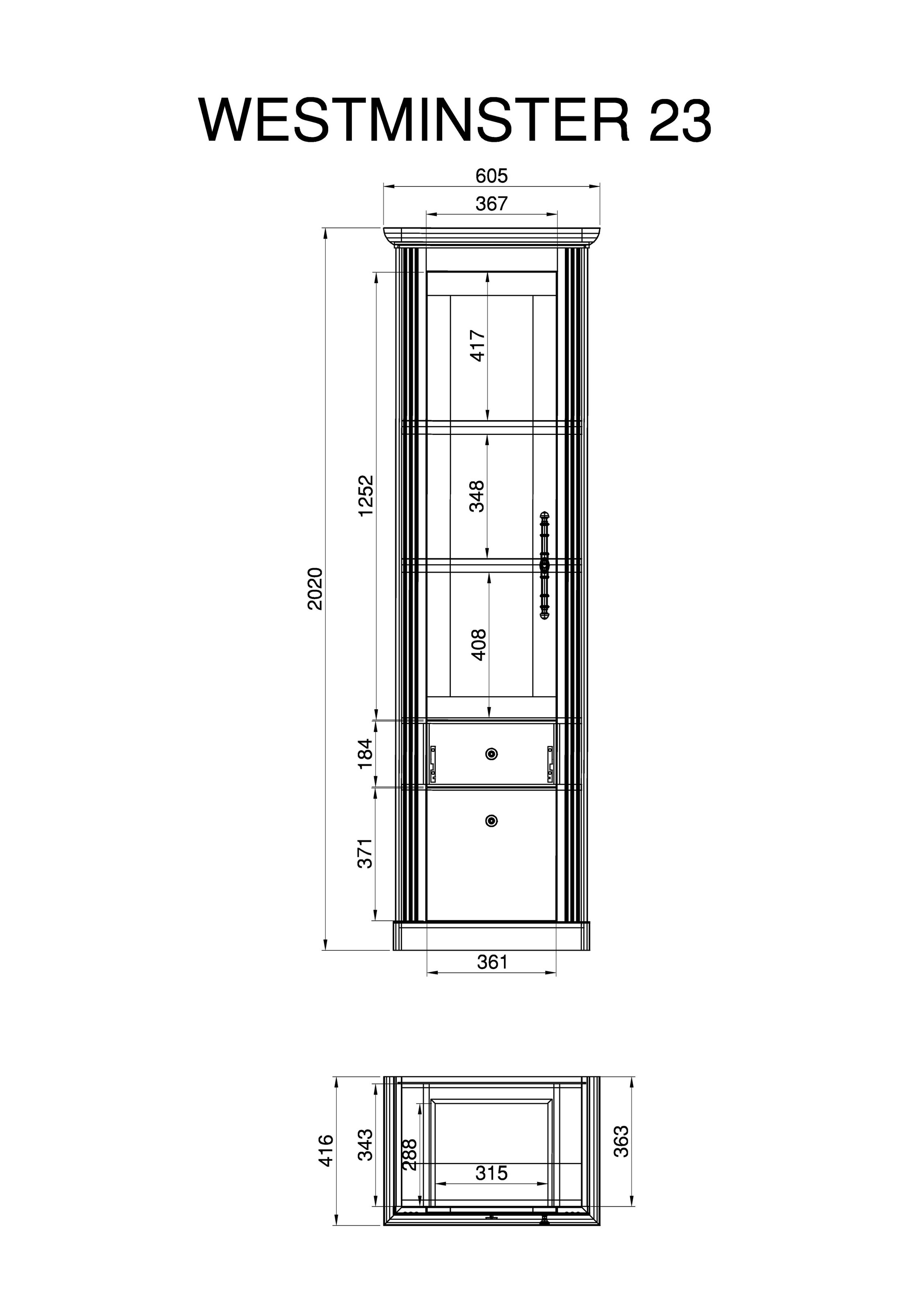 Home affaire Wohnwand »Westminster«, (Set, 4 St.), im romantischen Landhausstil