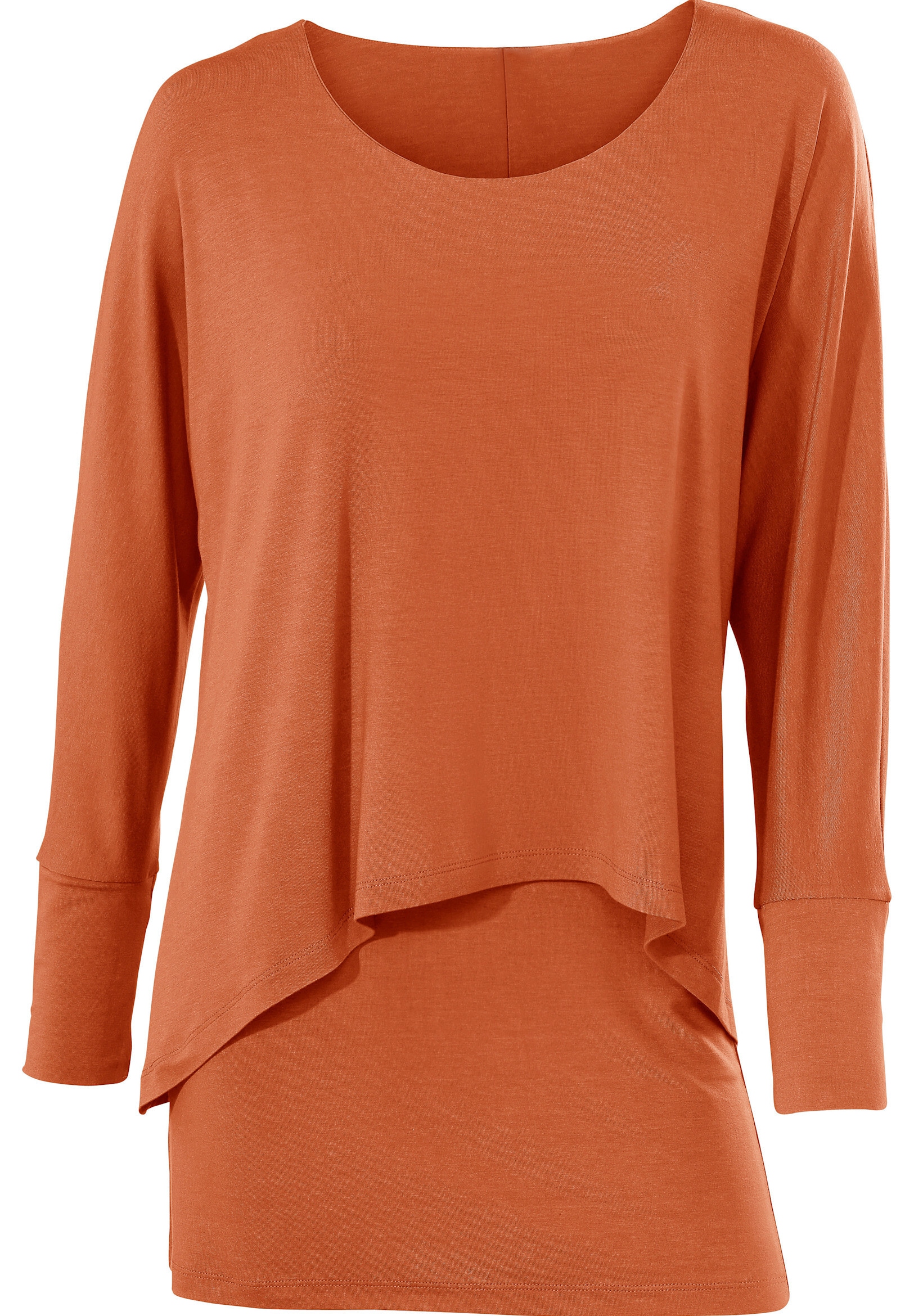 heine Longshirt »Rundhals-Shirt Rundhalsshirt mit Fledermaus-Ärmeln«