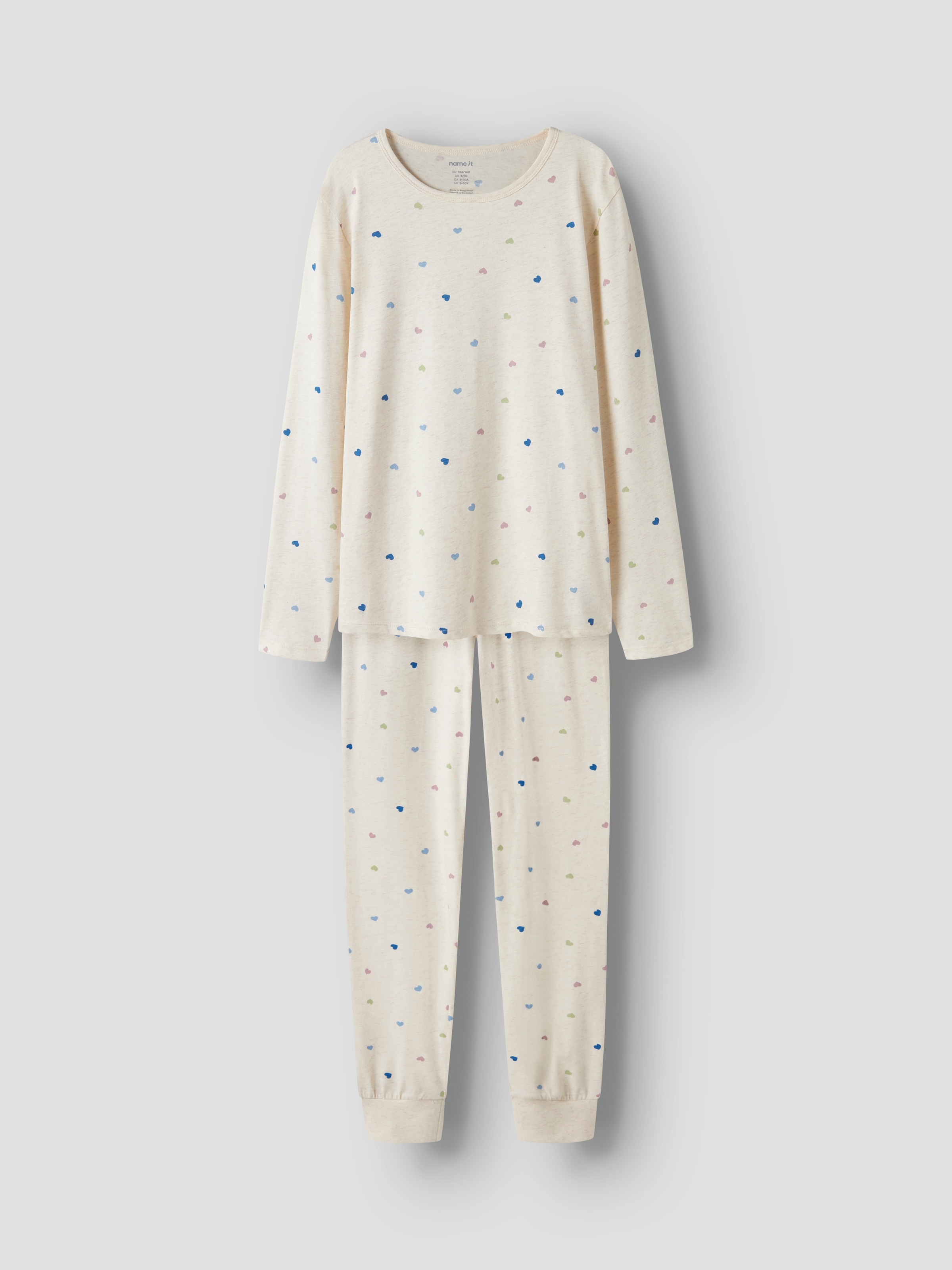 Name It Schlafanzug »NKFNIGHTSET PEYOTE HEARTS NOOS« Set, 2 tlg. Baumwollmischung,