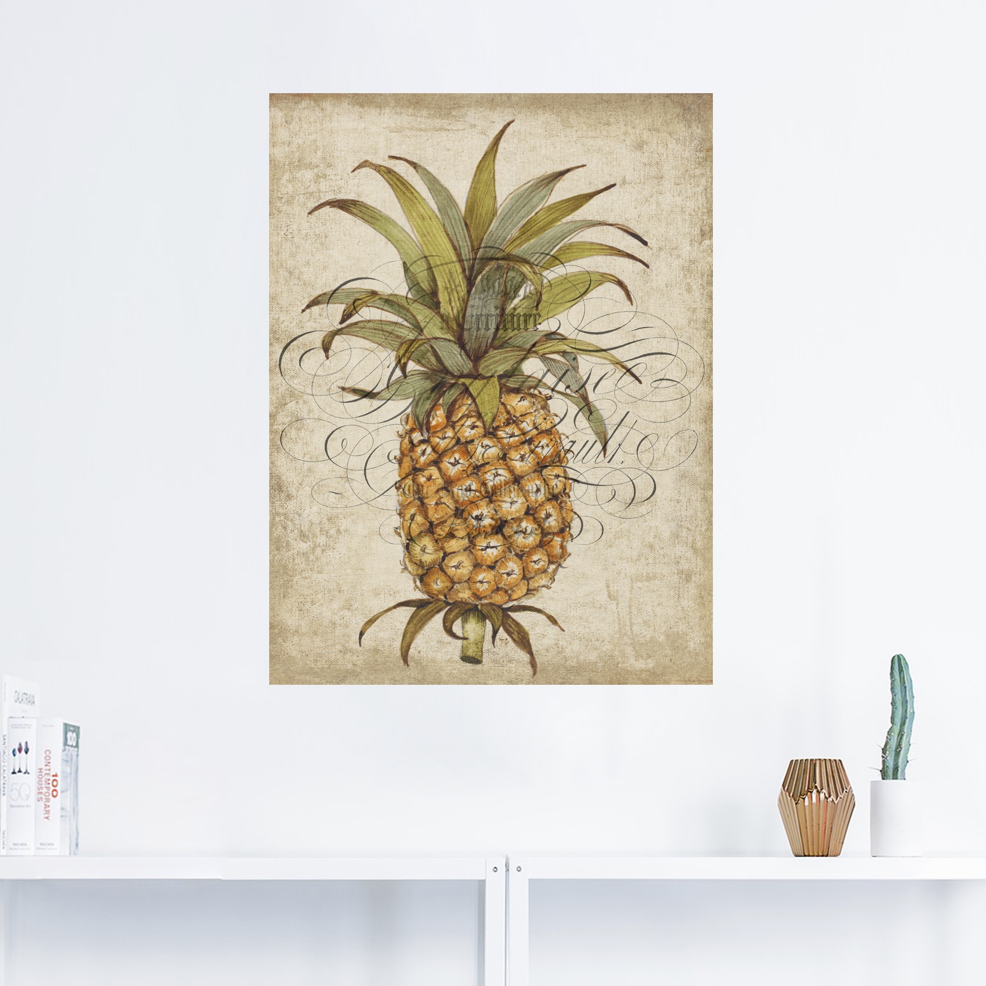 Artland Wandbild »Ananas II«, Lebensmittel, (1 St.), als Alubild, Leinwandbild, Wandaufkleber oder Poster in versch. Größen