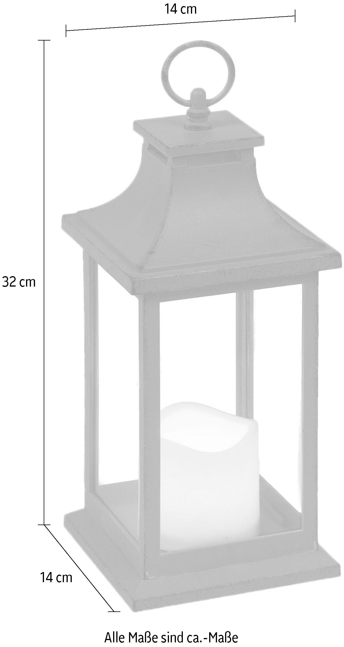 Home affaire Kerzenlaterne, inkl. LED-Kerze, antikgrau