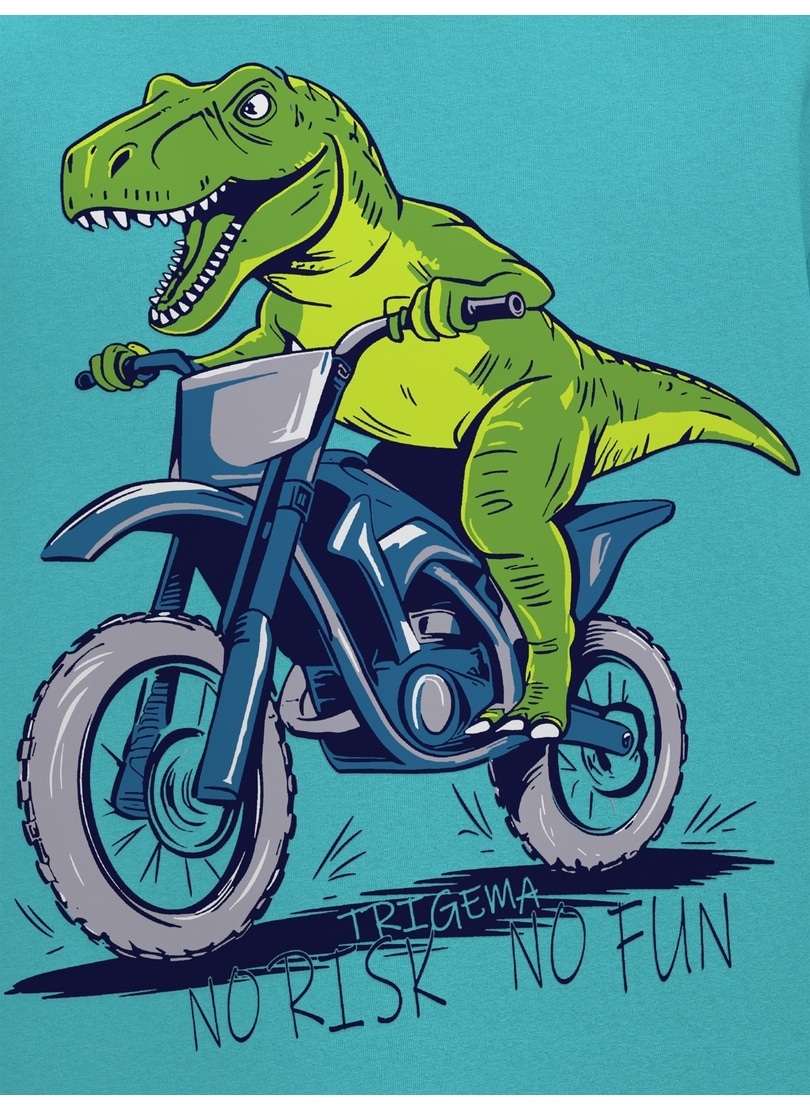 Trigema T-Shirt »TRIGEMA T Shirt mit Dino Motiv "No Risk No Fun"« 1