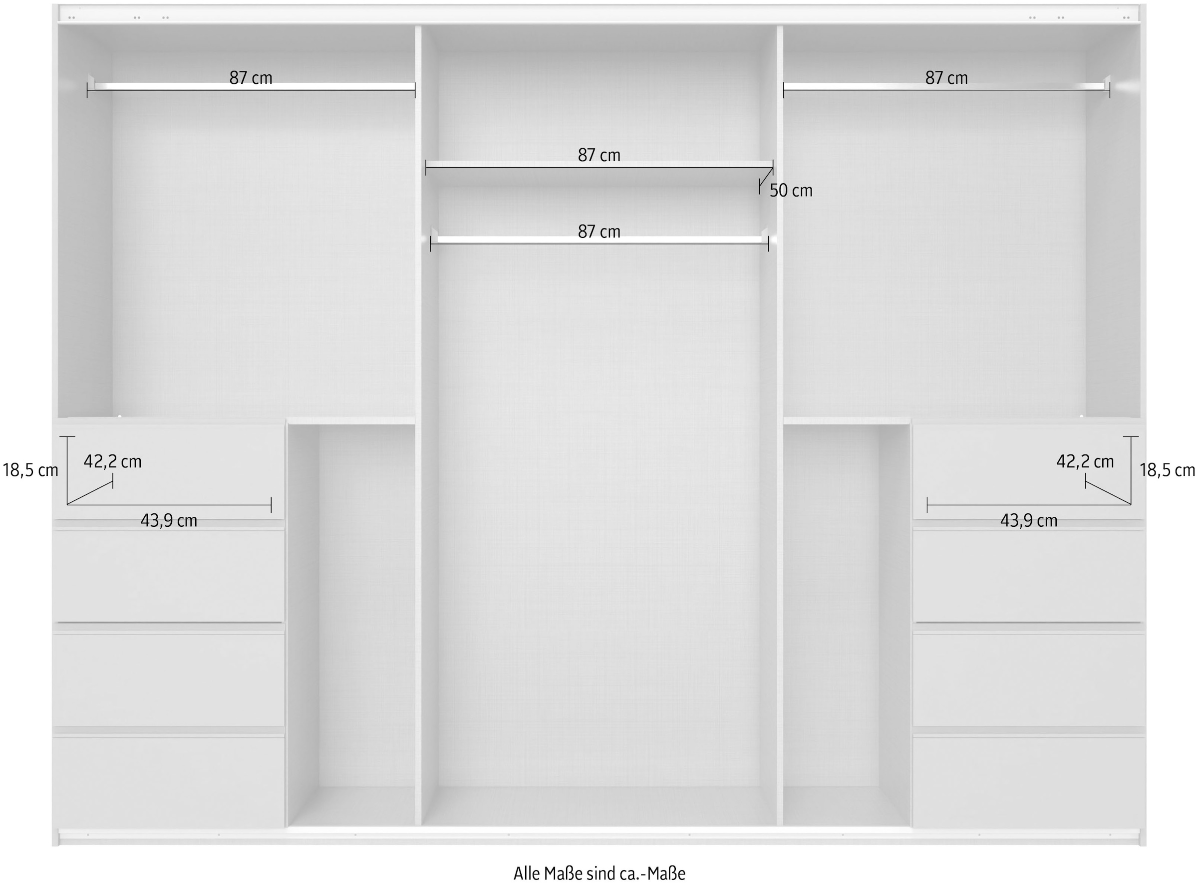 Wimex Schwebetürenschrank »Bali in den Breiten 225cm & 270cm, Kleiderschrank mit Glaselement« Schrank mit 3 Türen, in den Farben: grafit oder saharagrau erhältlich