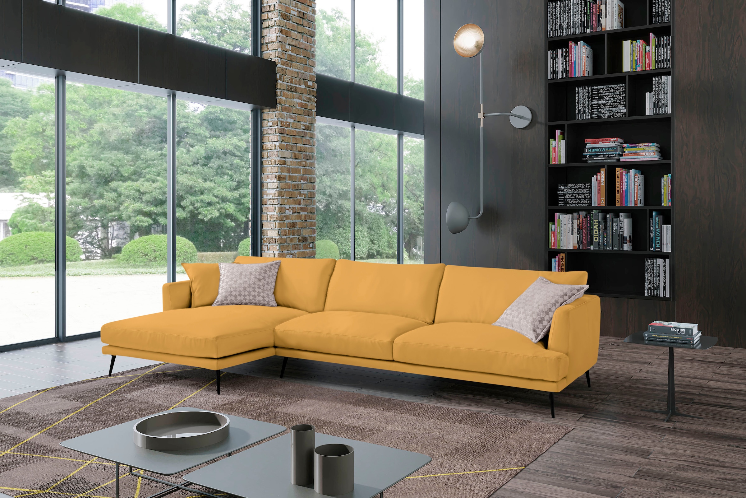 Egoitaliano Ecksofa »Sophia, Designsofa mit extrakomfortablem Sitzkomfort«, mit Daunenfederung, L-Form
