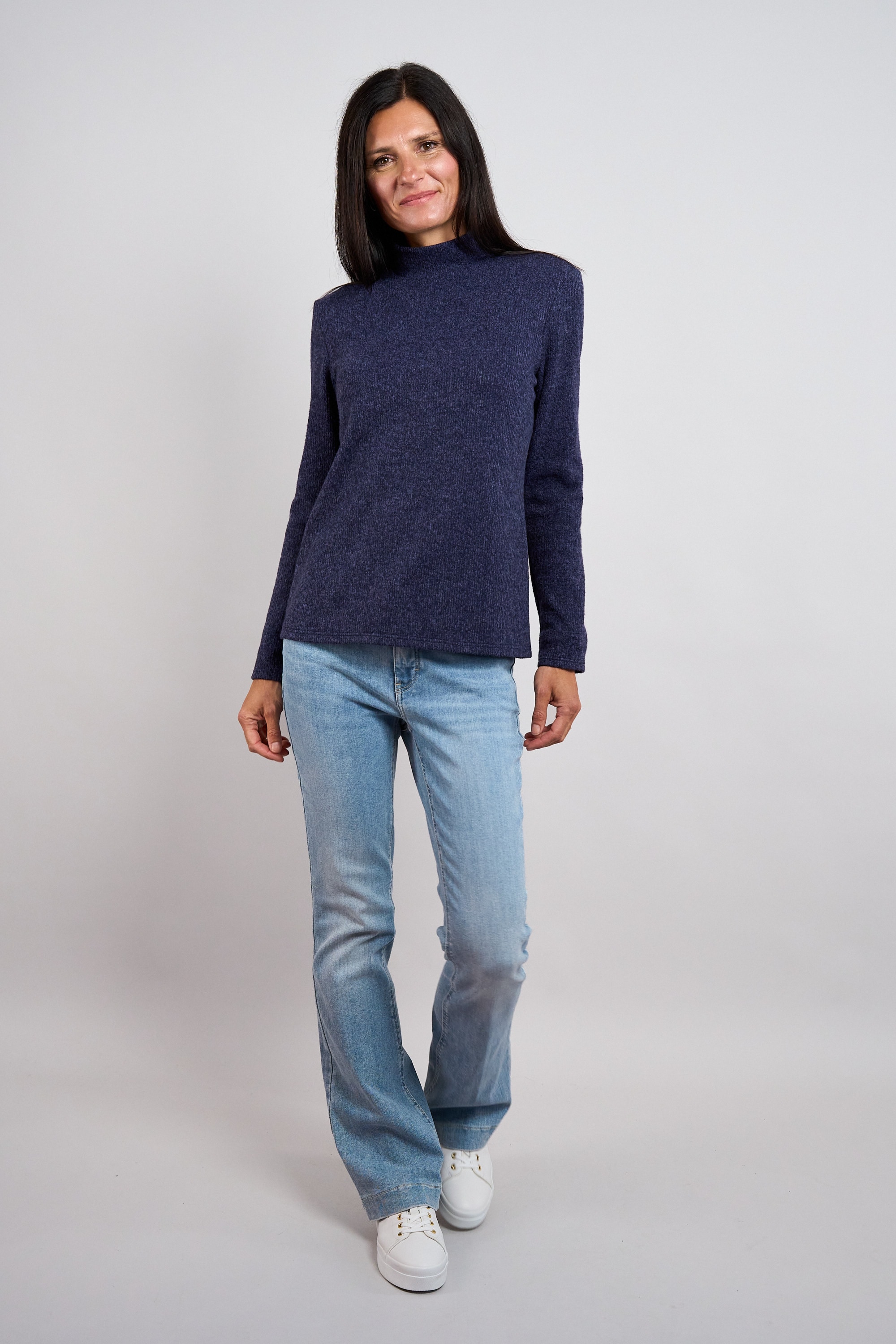 Seidel Moden Rollkragenpullover mit feinem Strickmuster / mit Viskose und Stretch / MADE IN GERMANY